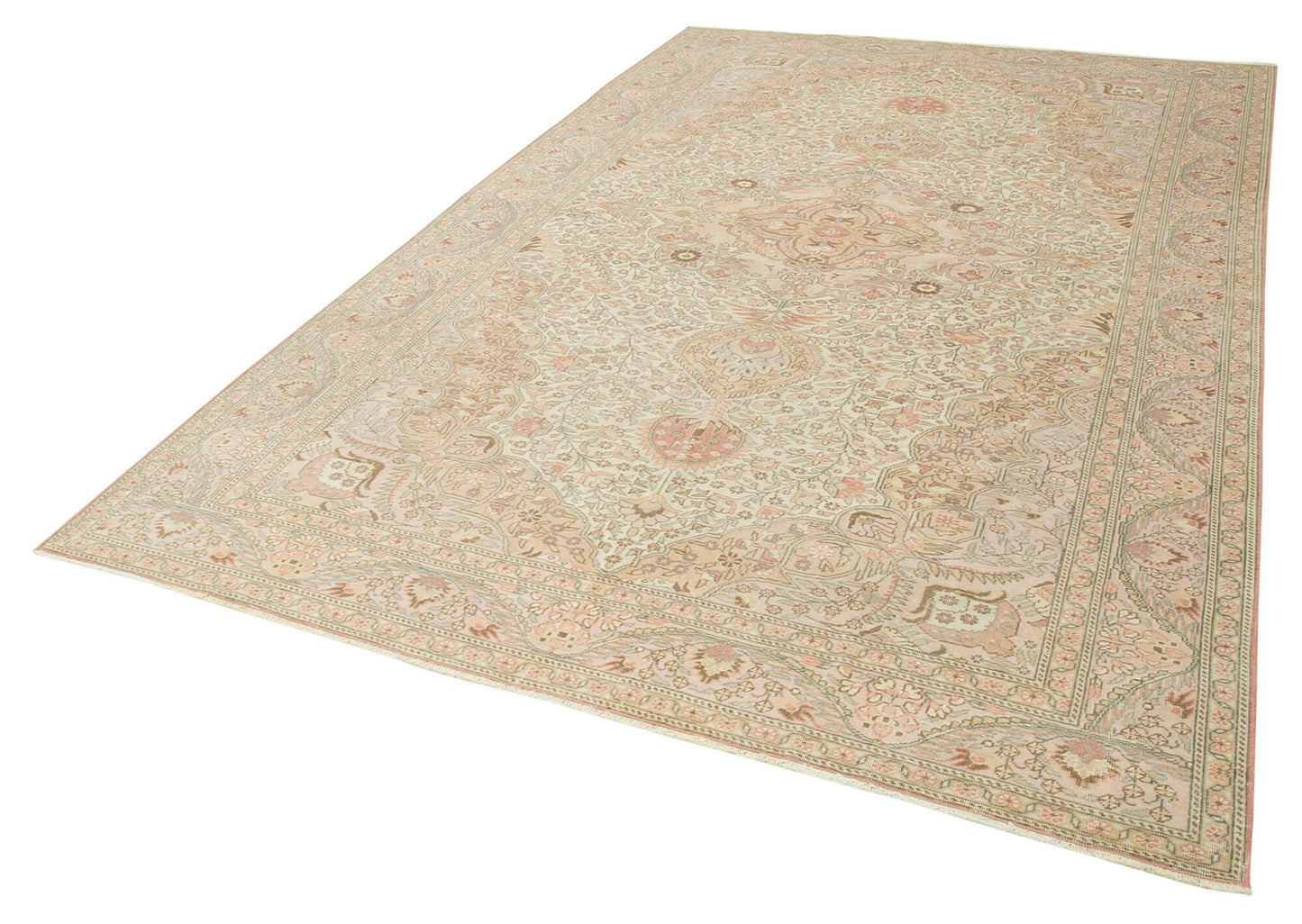 7x10 Beige Vintage Rug - 37931