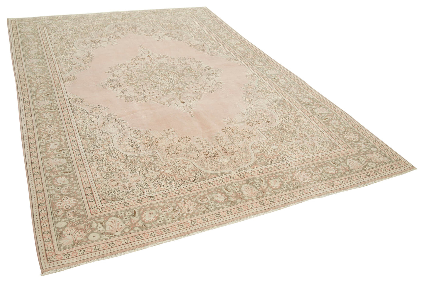 7x10 Beige Vintage Rug - 37934