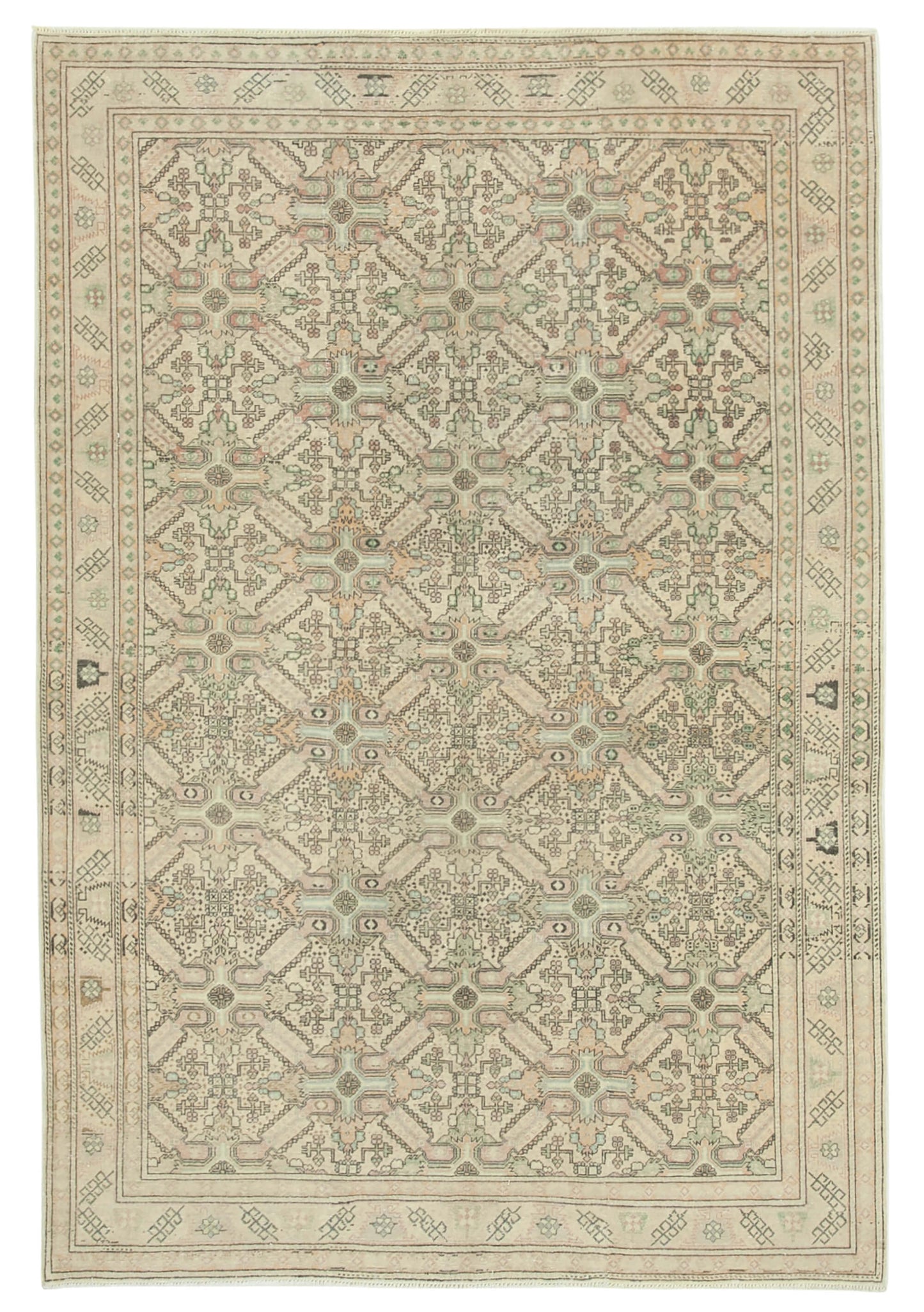 6x9 Beige Vintage Rug - 37936