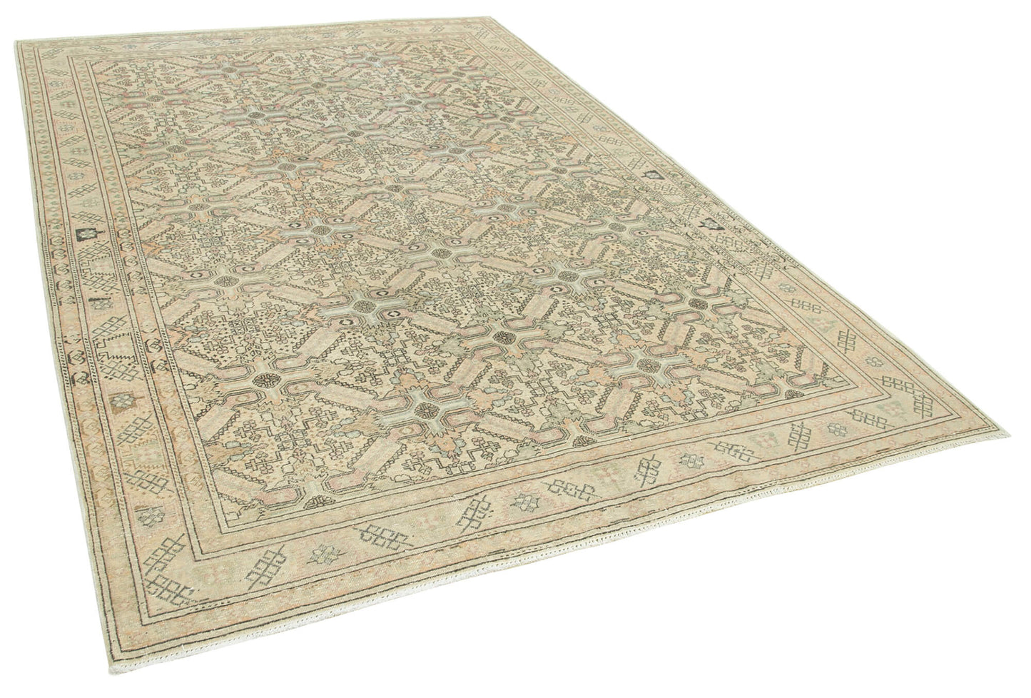 6x9 Beige Vintage Rug - 37936