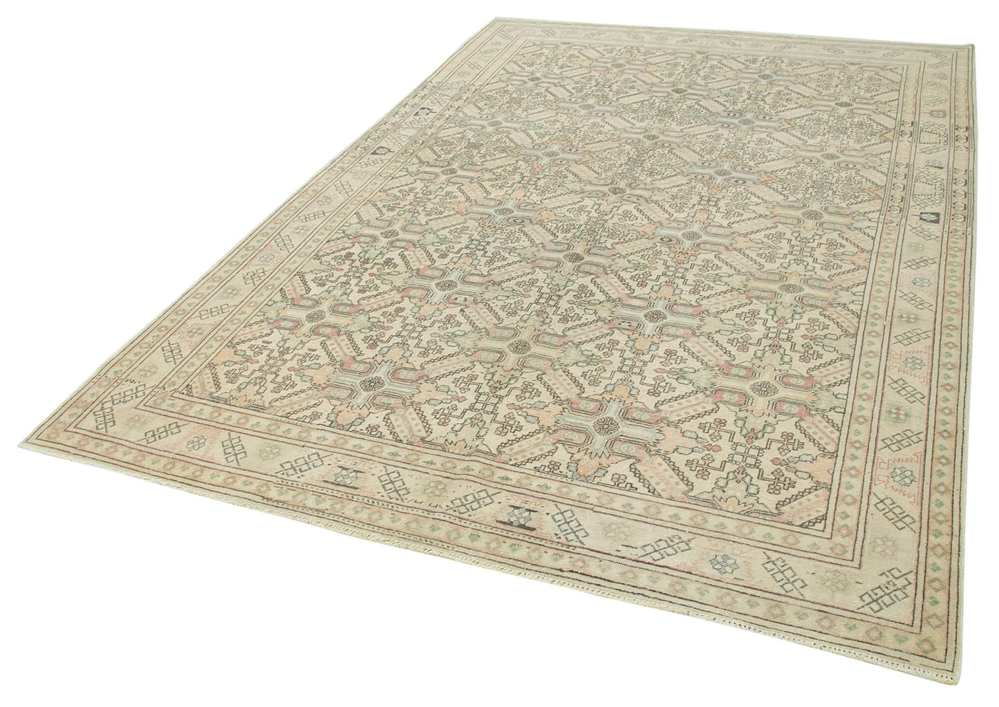 6x9 Beige Vintage Rug - 37936