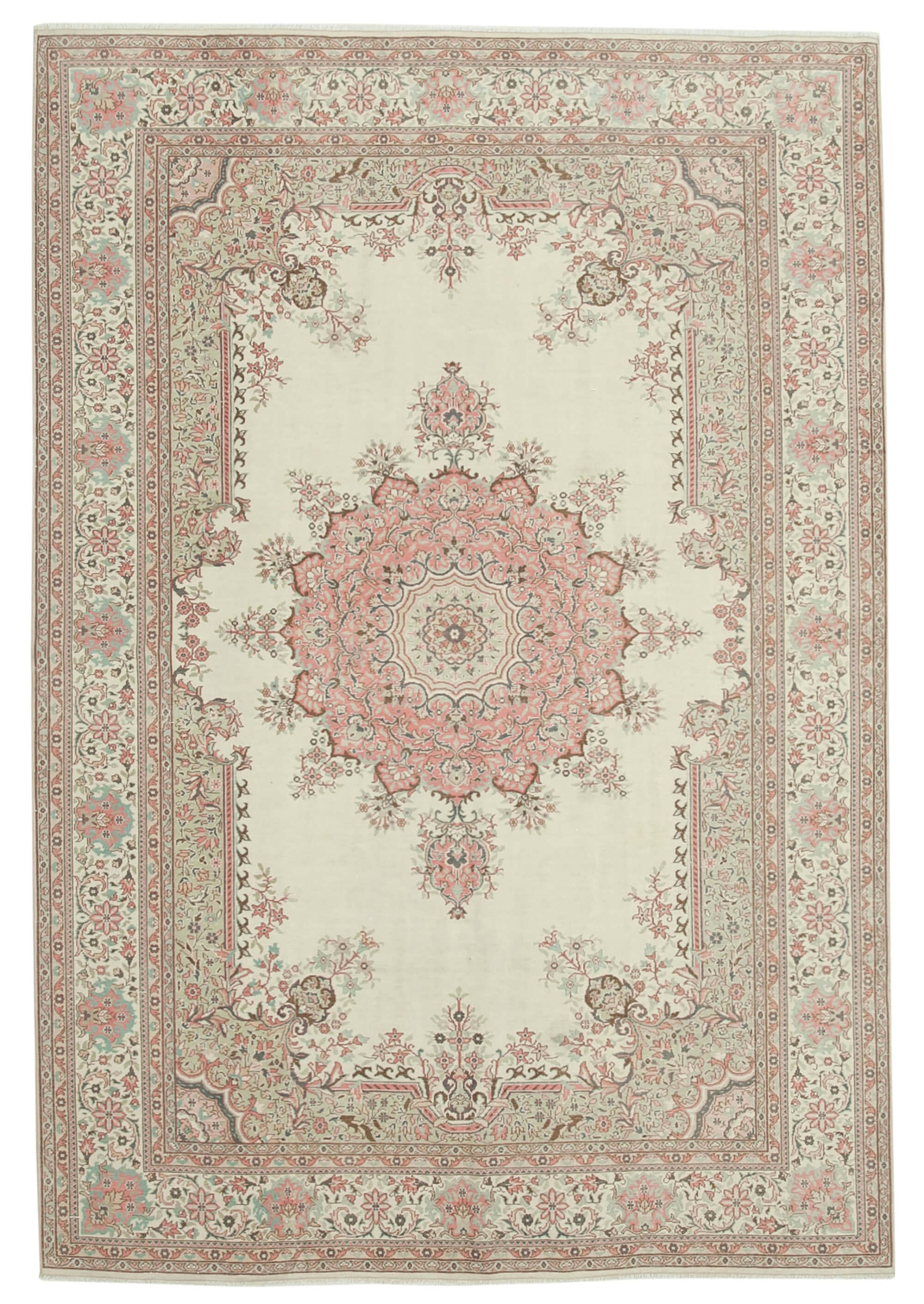 7x10 Beige Vintage Rug - 37937