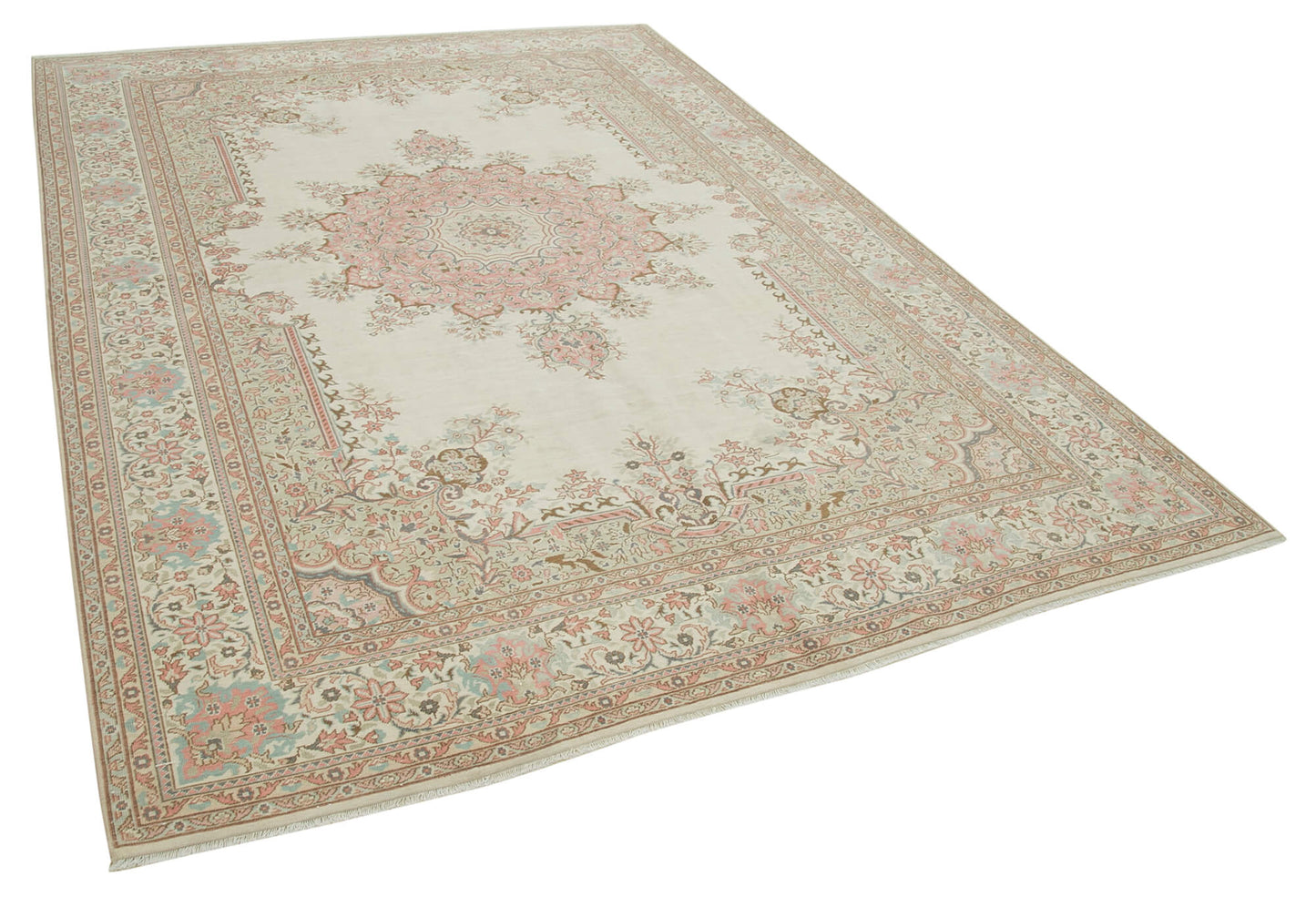 7x10 Beige Vintage Rug - 37937