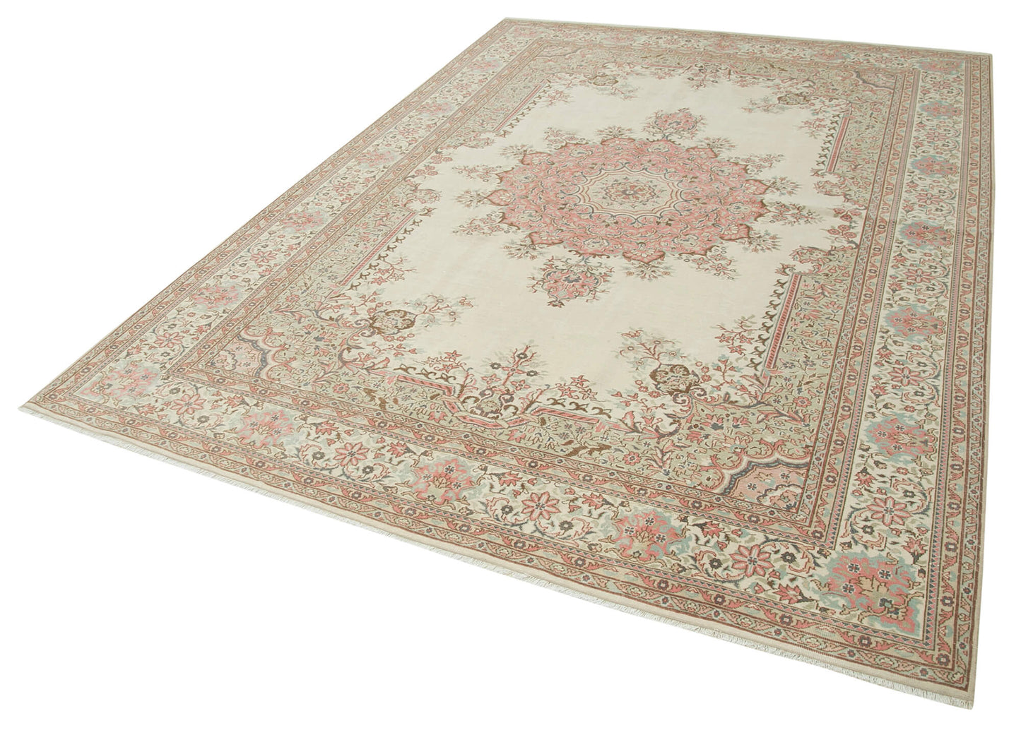 7x10 Beige Vintage Rug - 37937