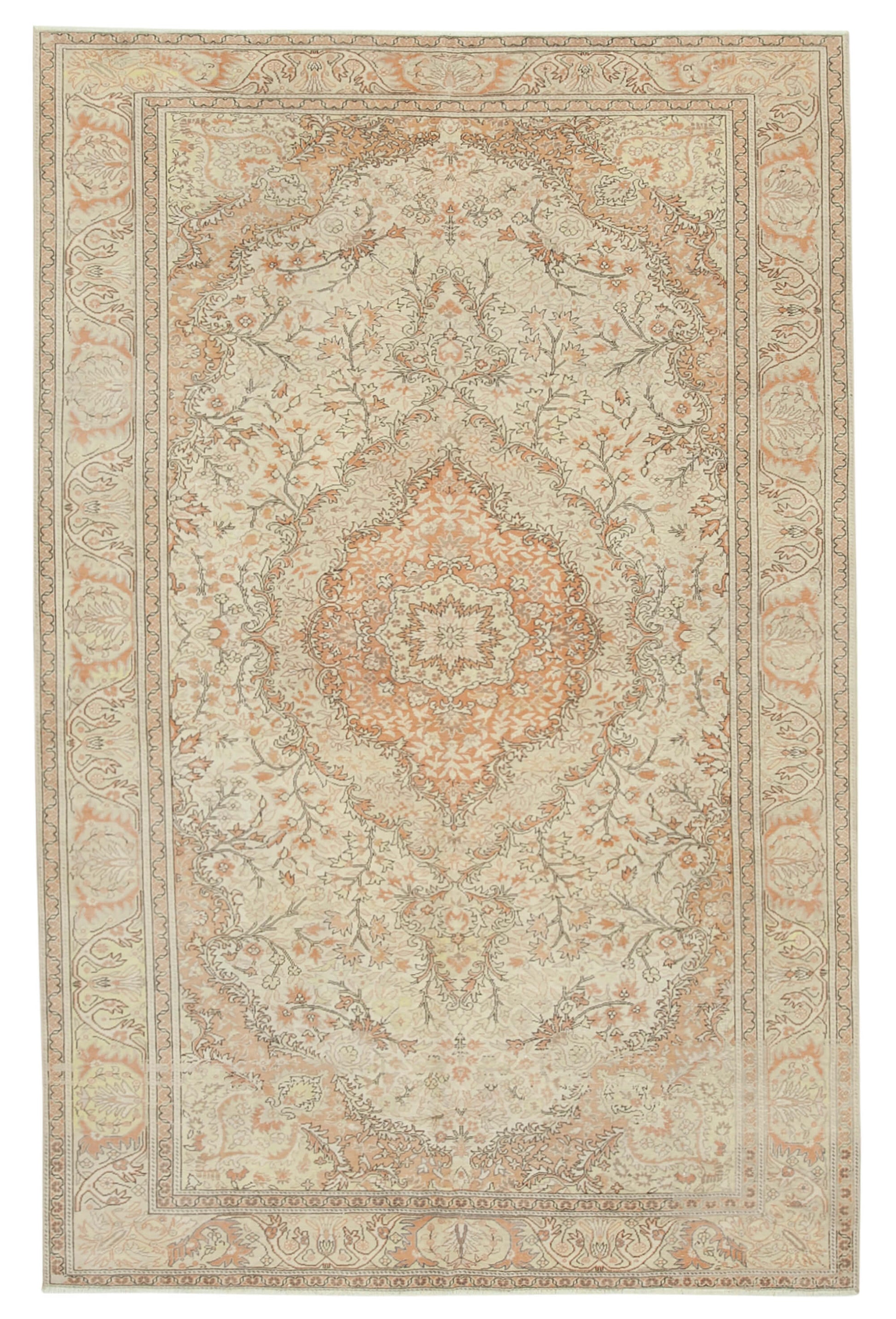 6x10 Beige Vintage Rug - 37938