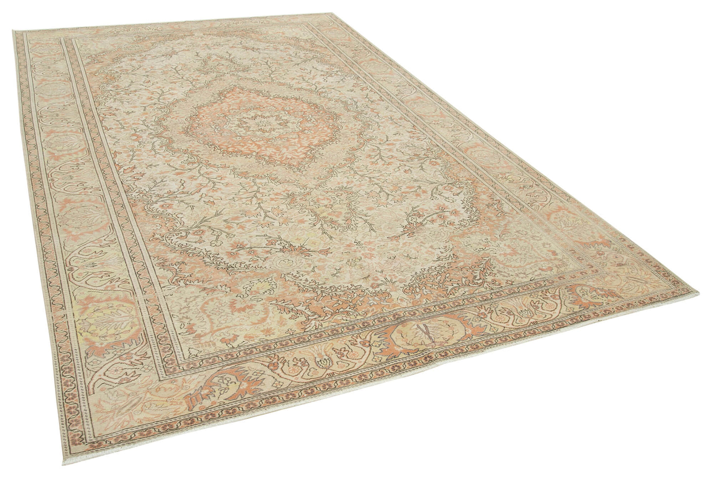 6x10 Beige Vintage Rug - 37938