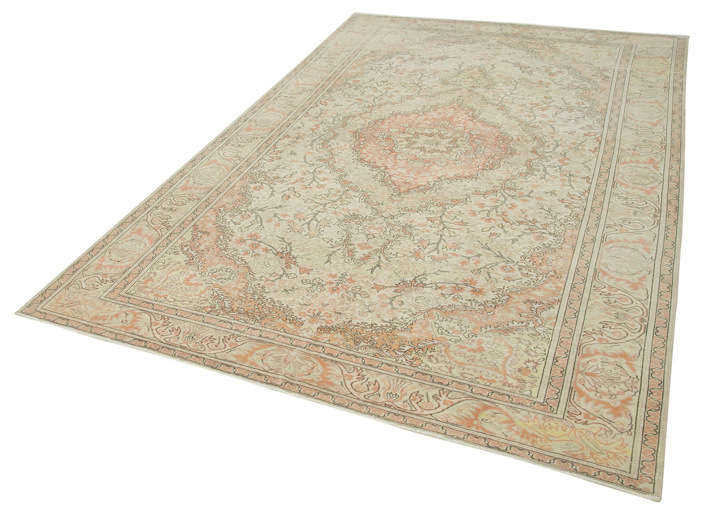 6x10 Beige Vintage Rug - 37938