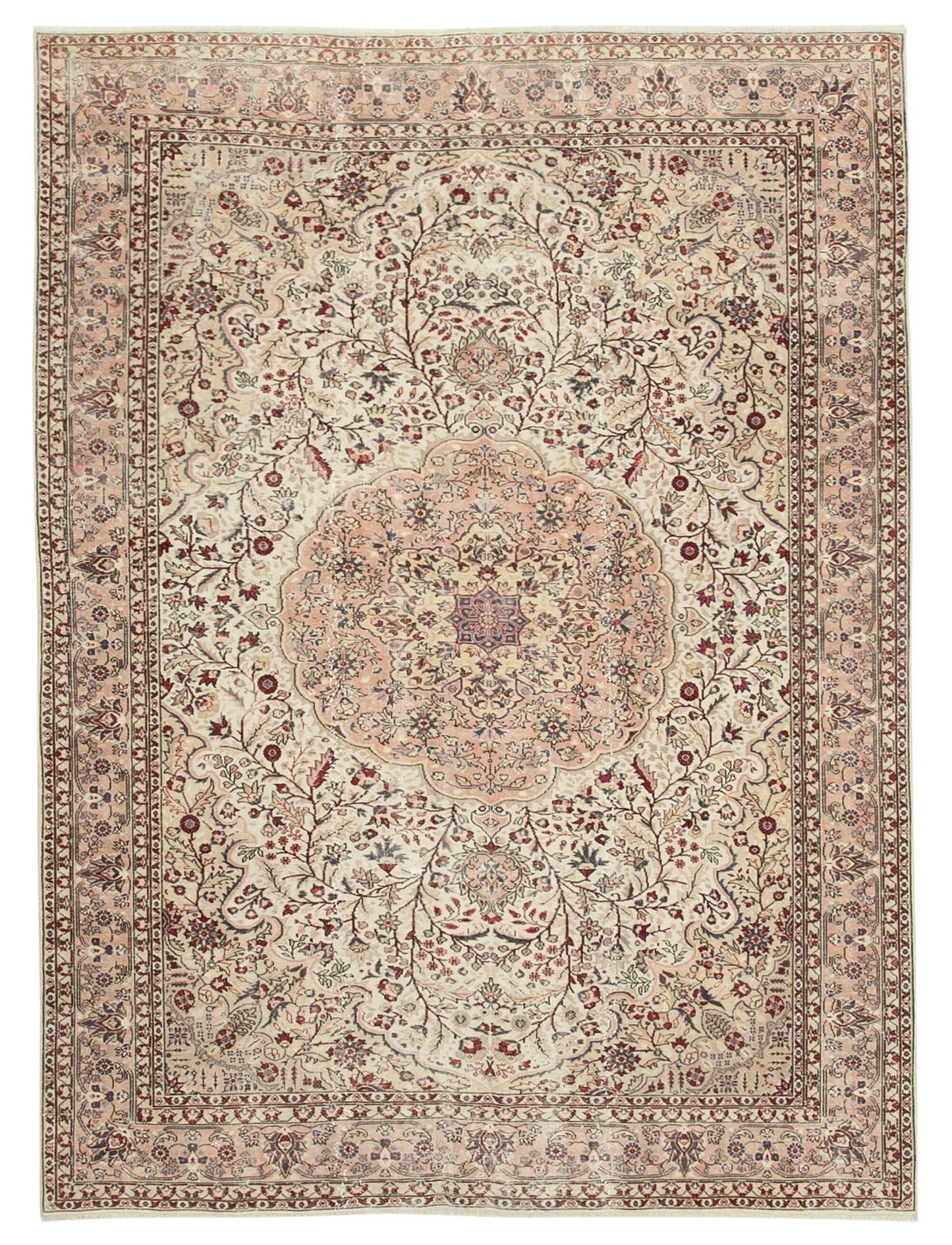 7x9 Beige Vintage Rug - 37940