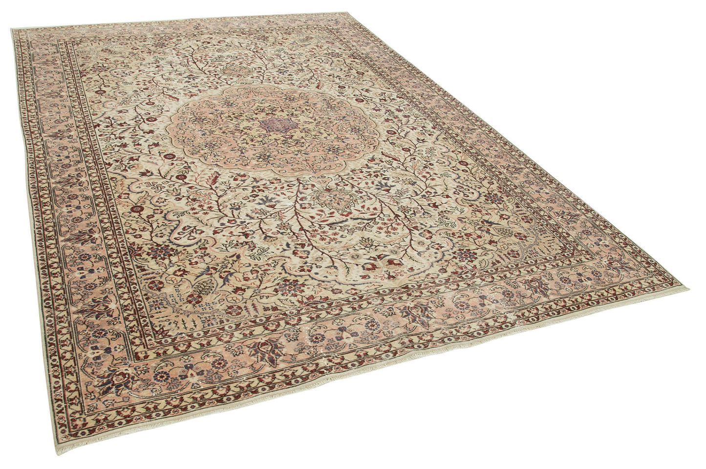 7x9 Beige Vintage Rug - 37940