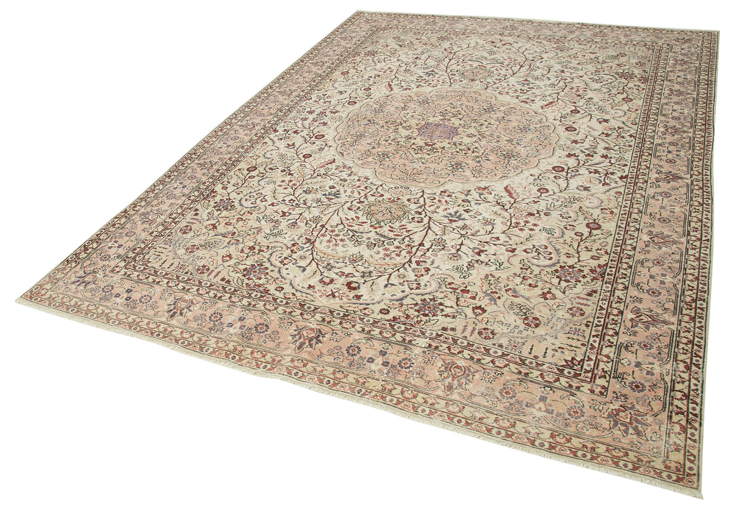 7x9 Beige Vintage Rug - 37940