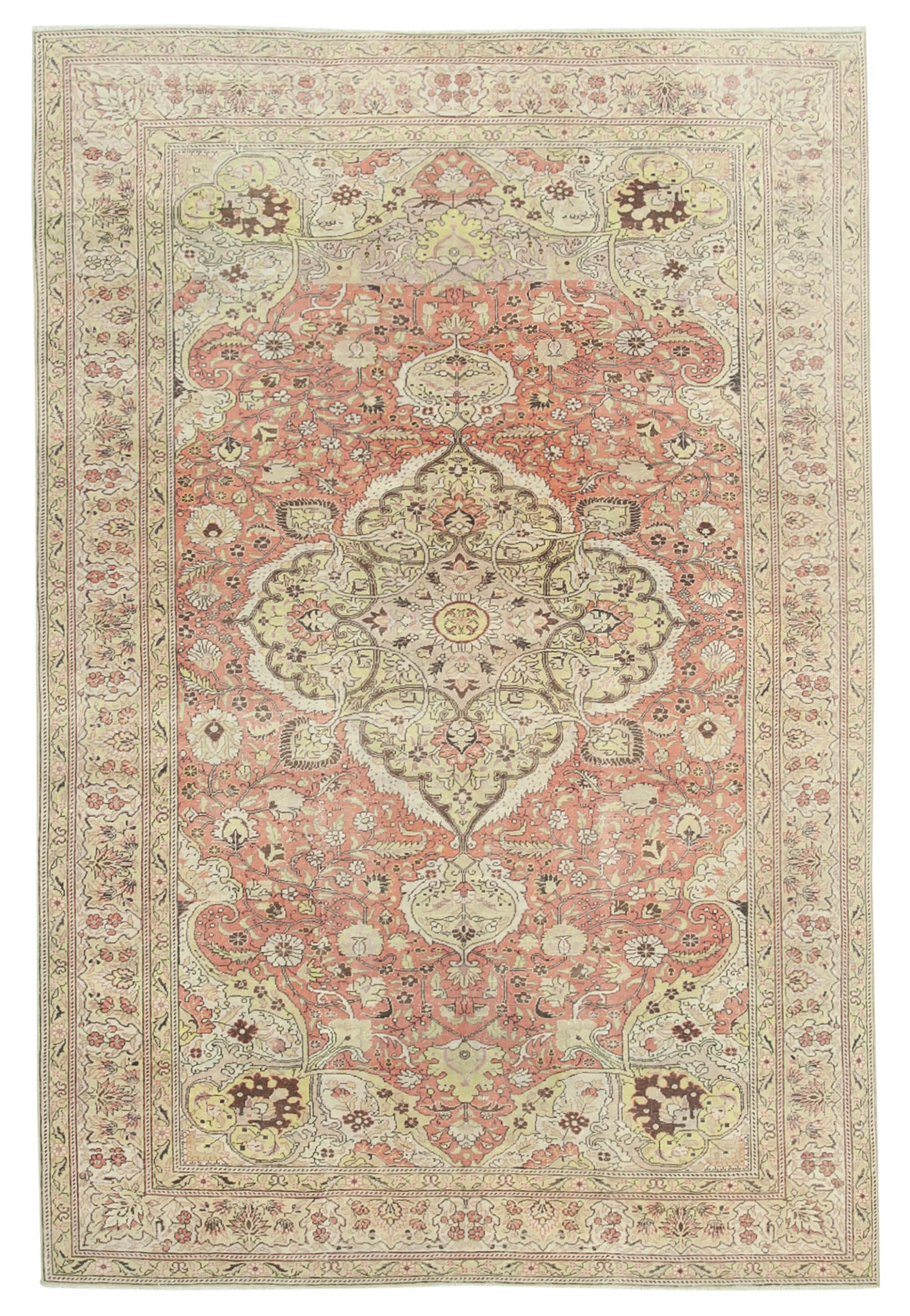 6x10 Beige Vintage Rug - 37941