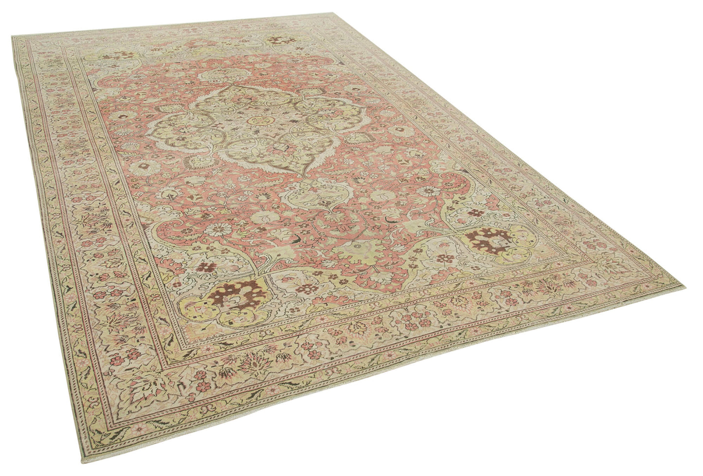 6x10 Beige Vintage Rug - 37941