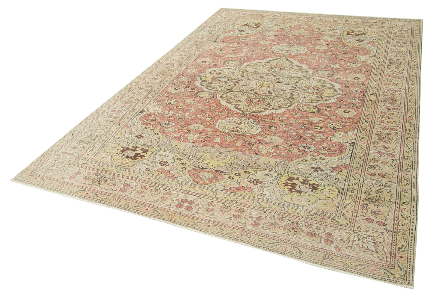 6x10 Beige Vintage Rug - 37941