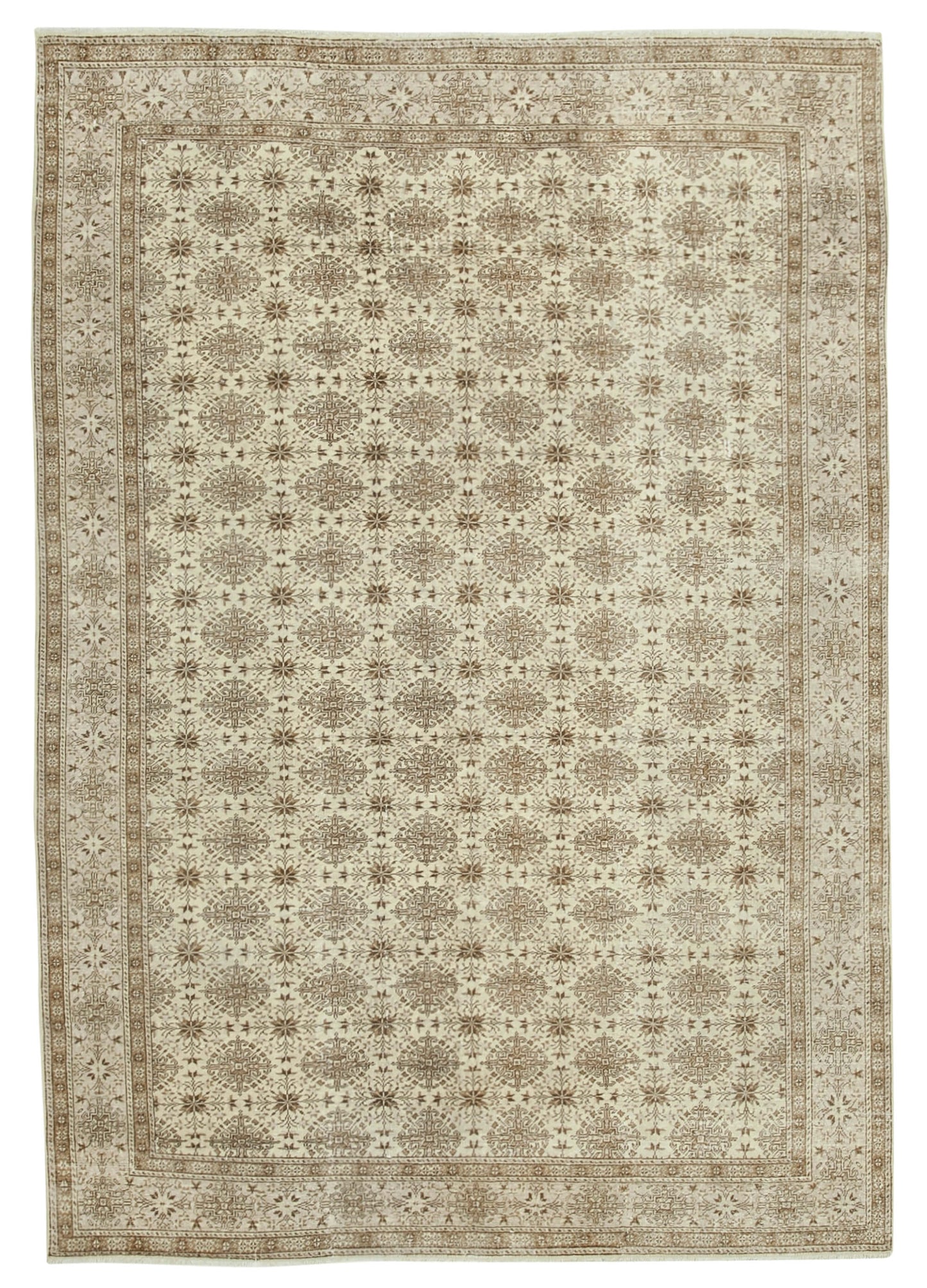 6x10 Beige Vintage Rug - 37943