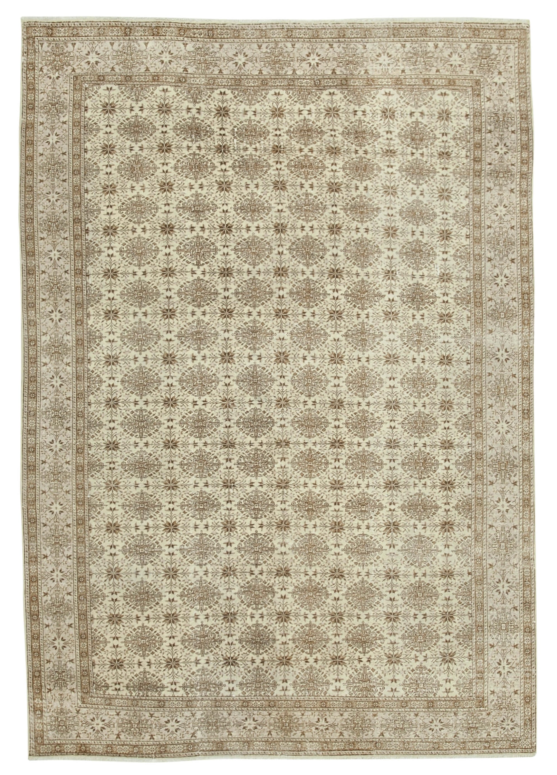 6x10 Beige Vintage Rug - 37943