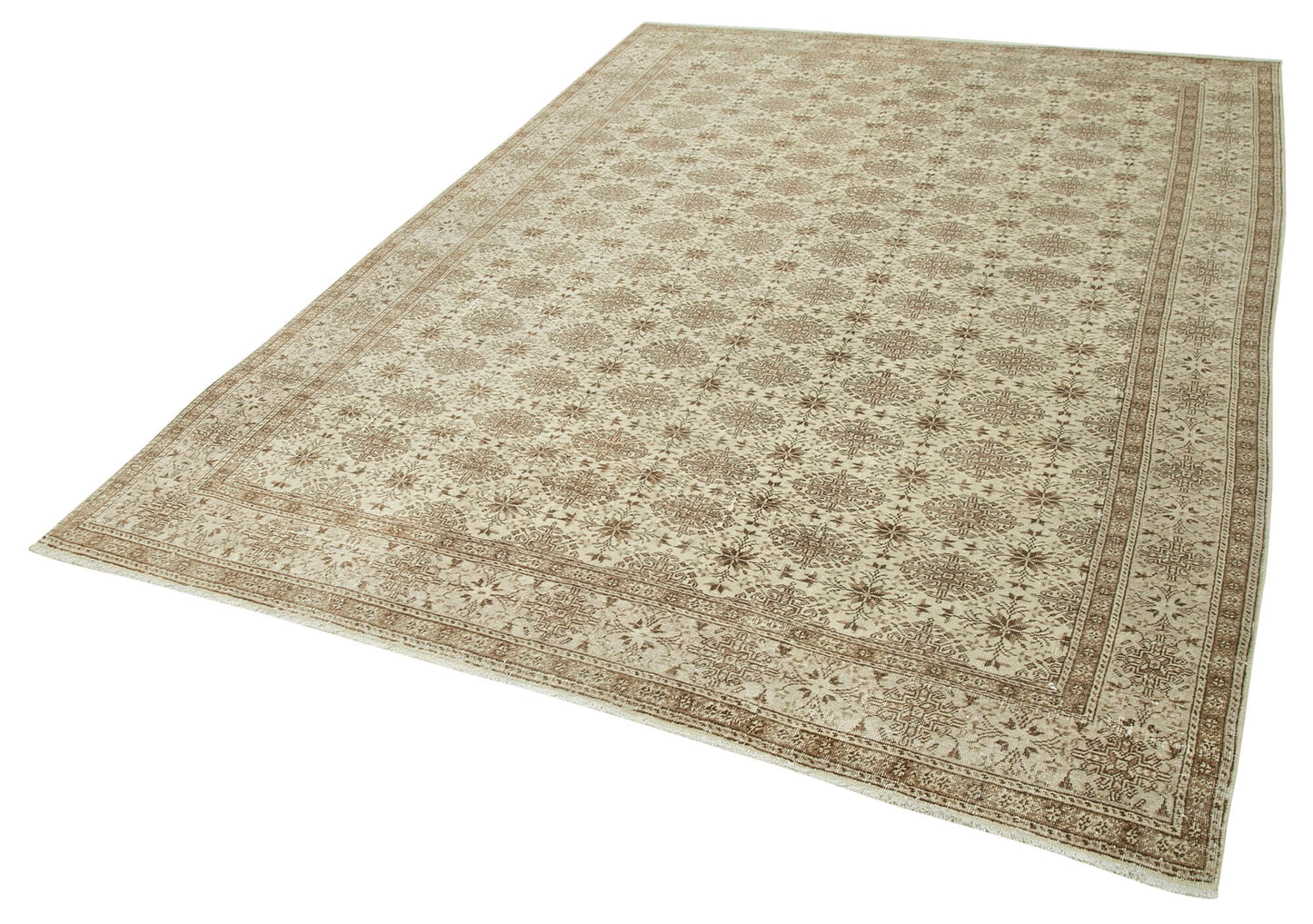 6x10 Beige Vintage Rug - 37943