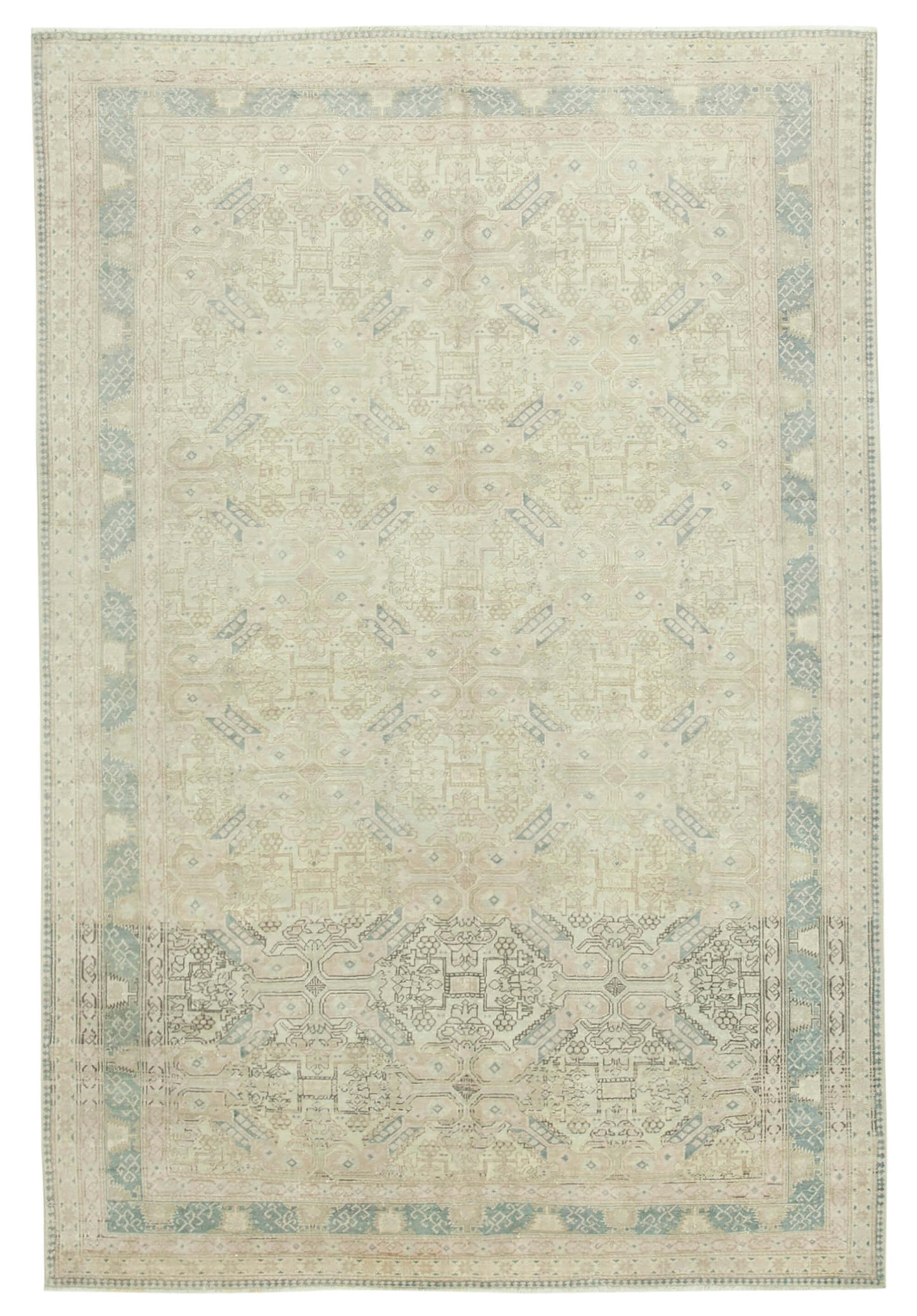 6x9 Beige Vintage Rug - 37948