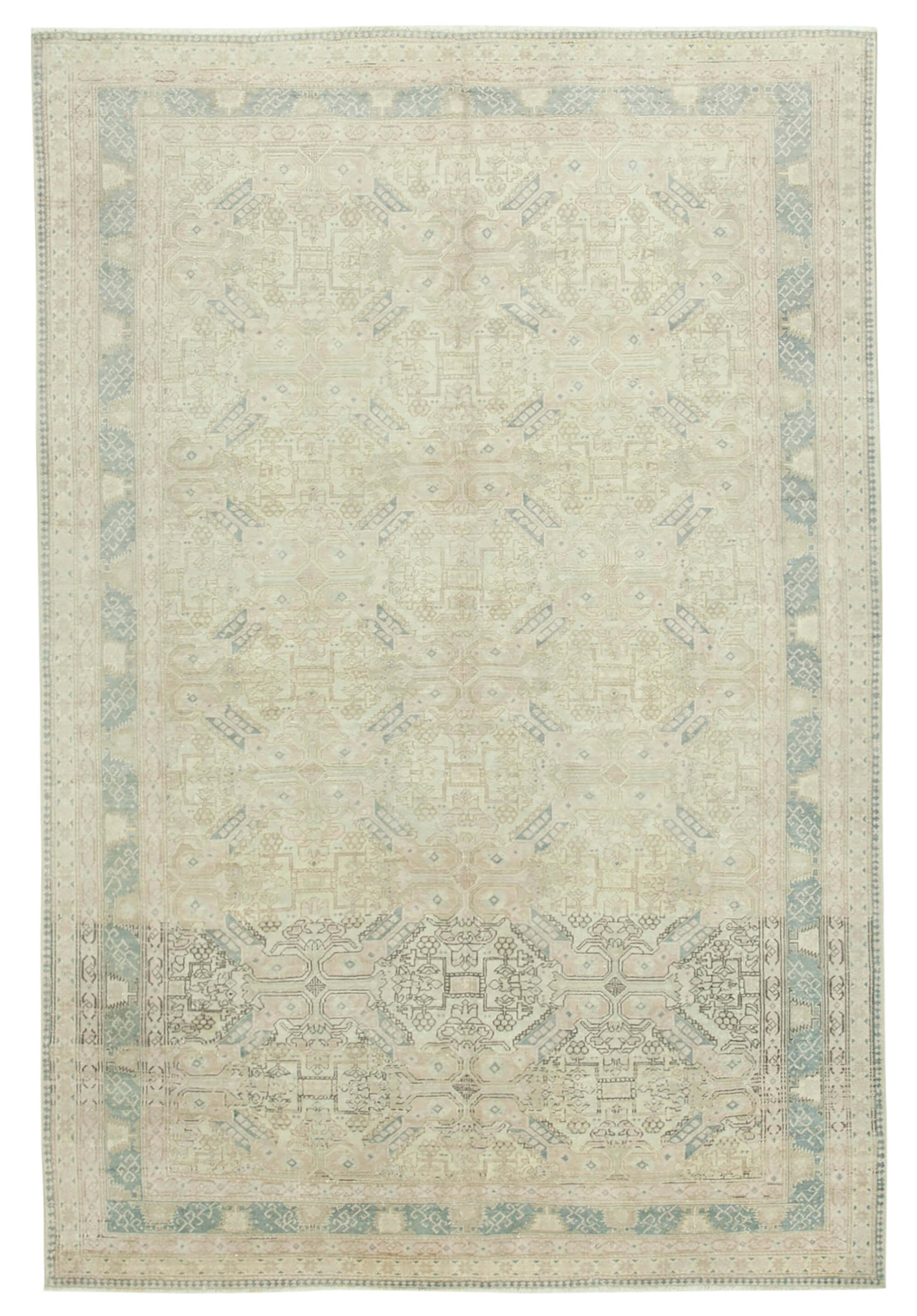 6x9 Beige Vintage Rug - 37948