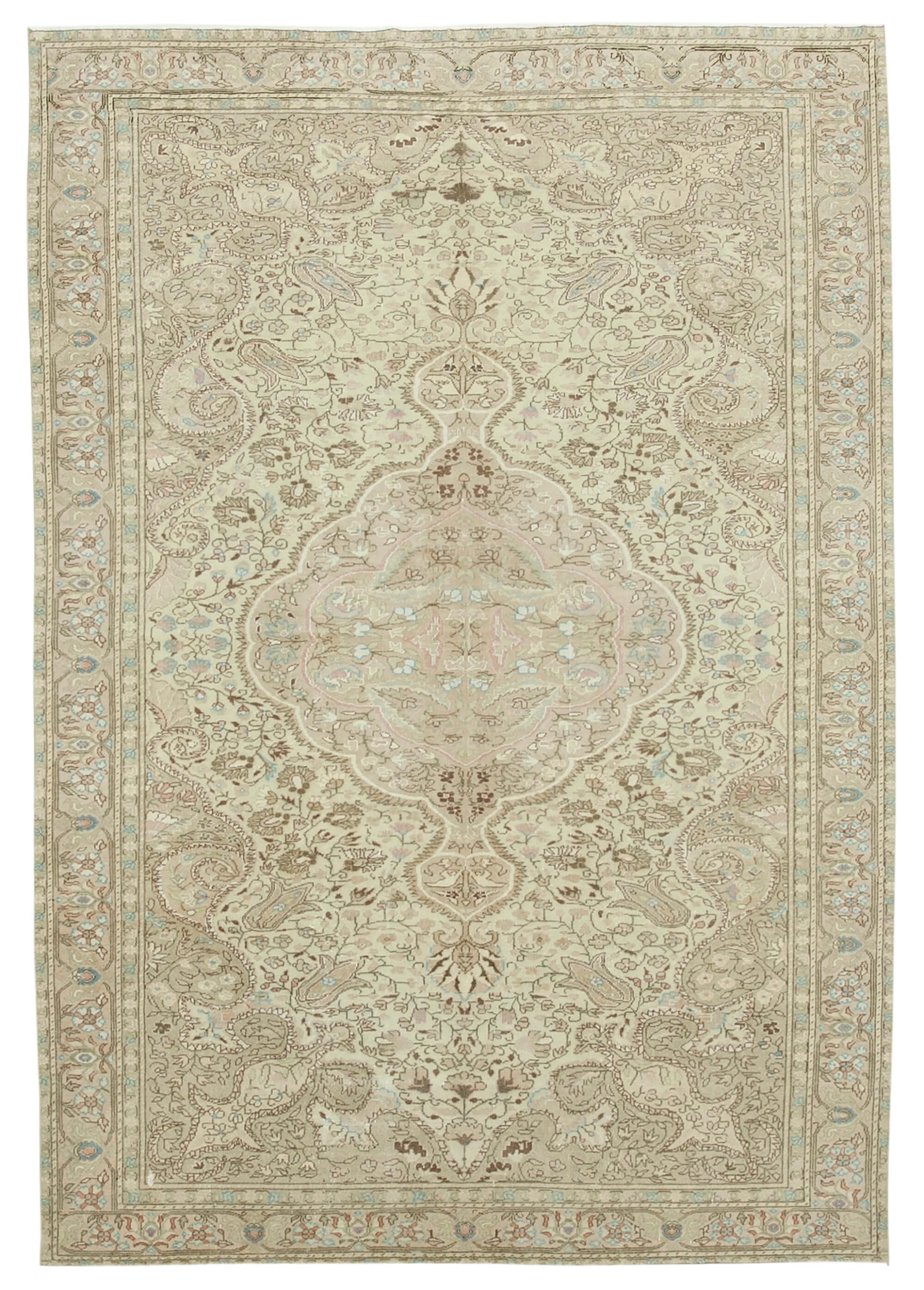 6x9 Beige Vintage Rug - 37949