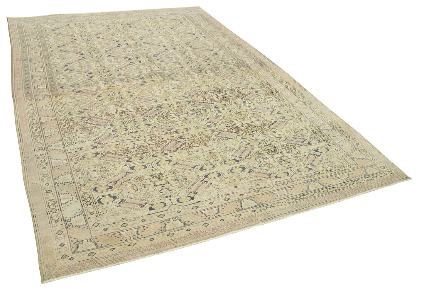 7x10 Beige Vintage Rug - 37953