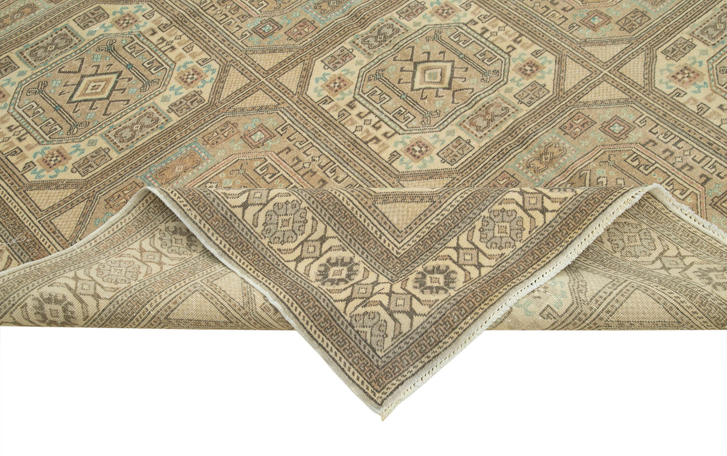 7x10 Beige Vintage Rug - 37958