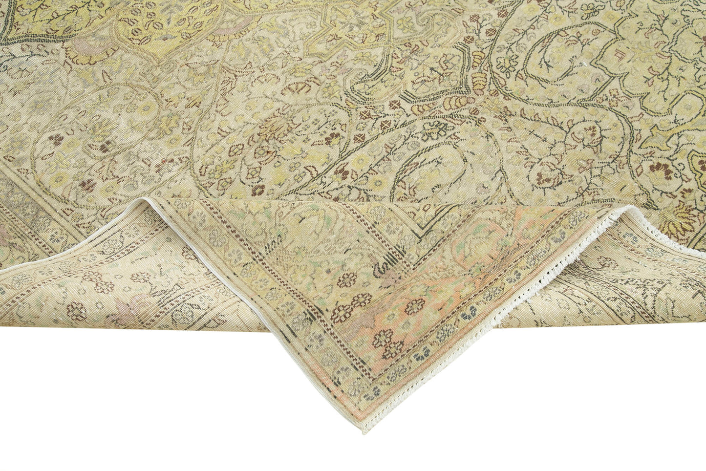 7x10 Beige Vintage Rug - 37959