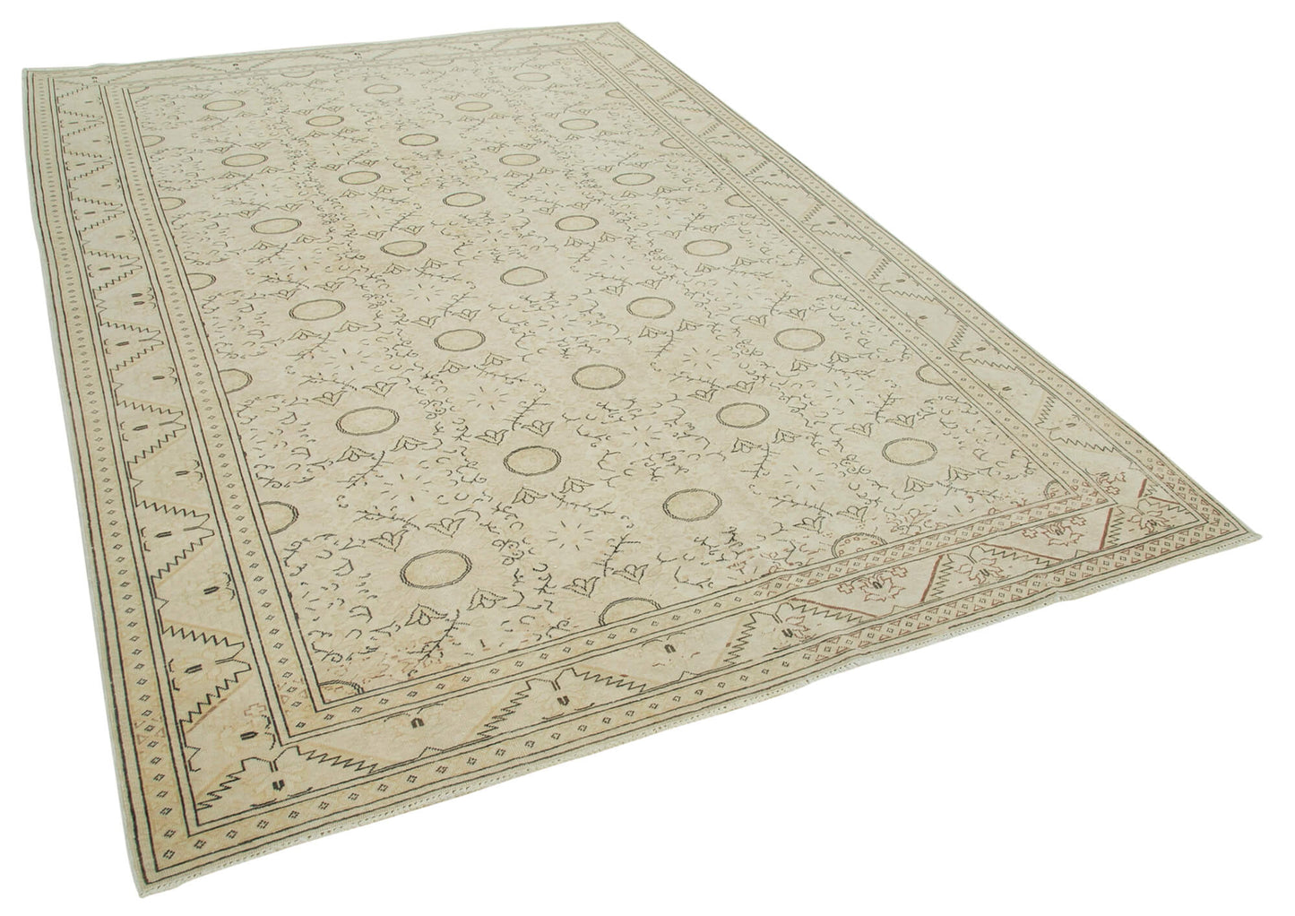 6x10 Beige Vintage Rug - 37960