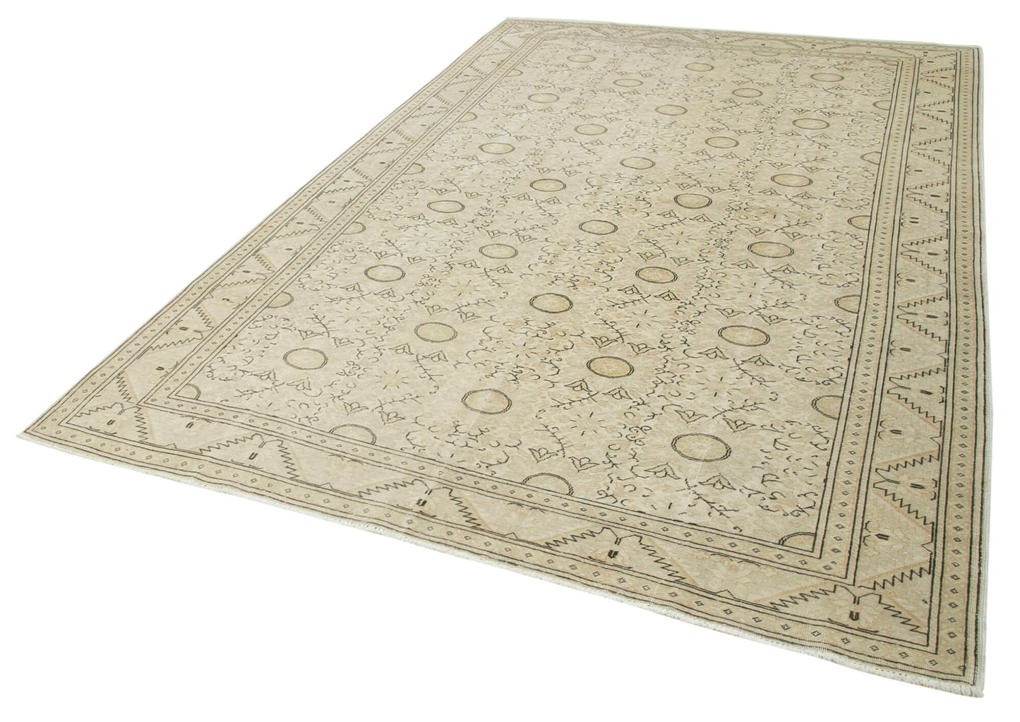 6x10 Beige Vintage Rug - 37960