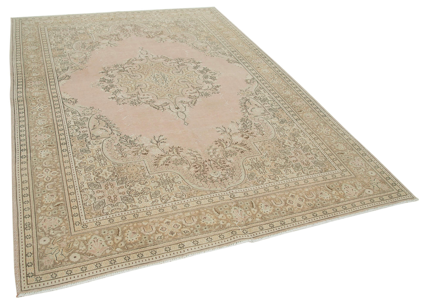 7x10 Beige Vintage Rug - 37961