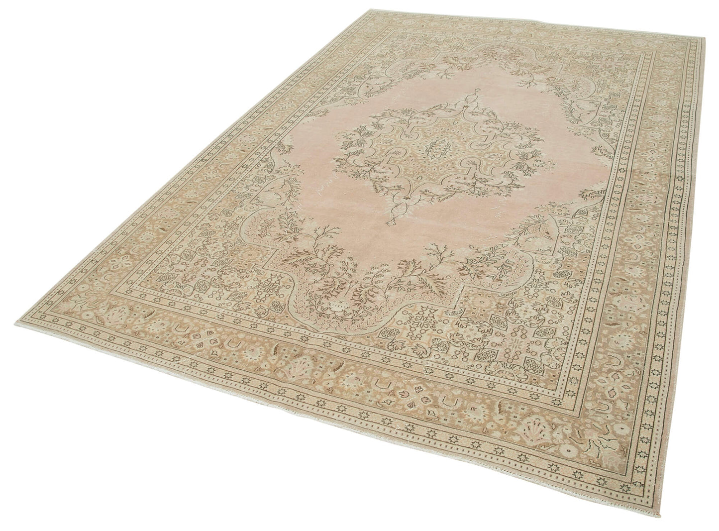 7x10 Beige Vintage Rug - 37961