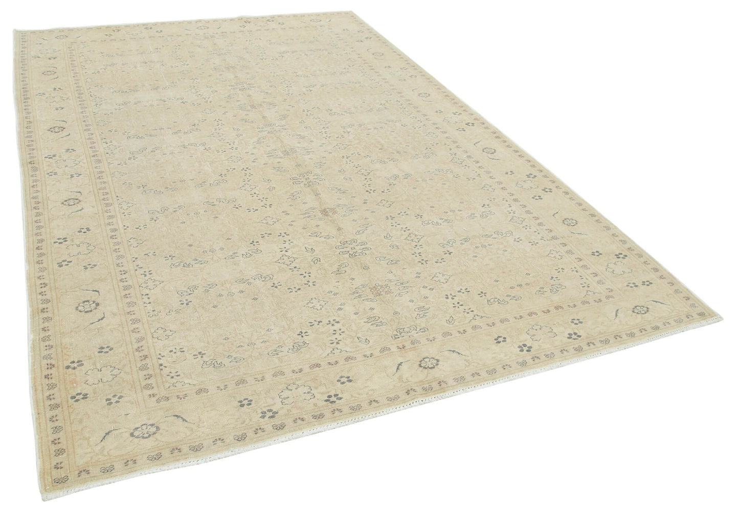 7x10 Beige Vintage Rug - 37962