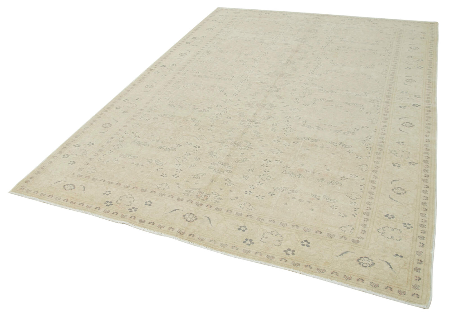 7x10 Beige Vintage Rug - 37962