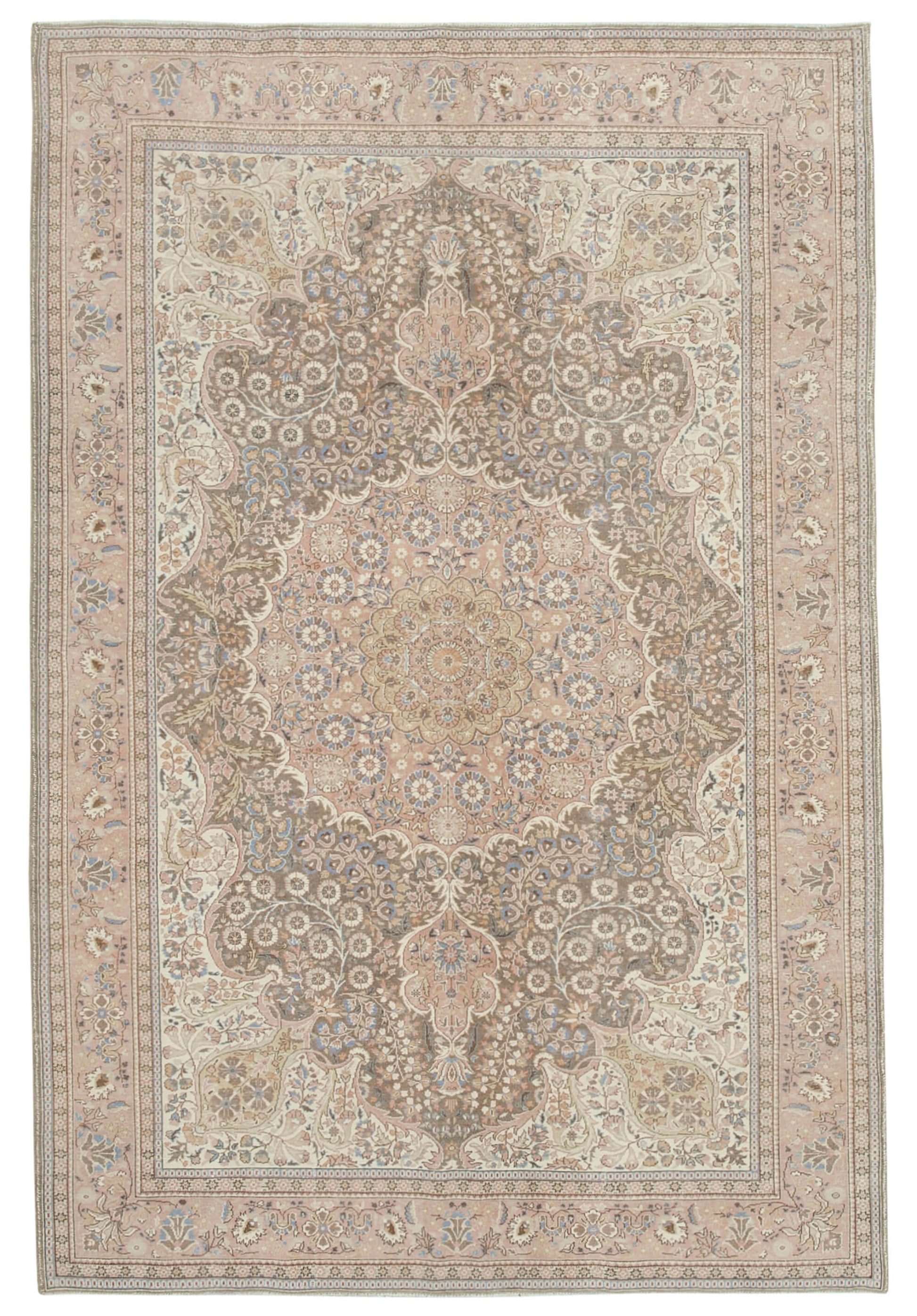 7x10 Beige Vintage Rug - 37964