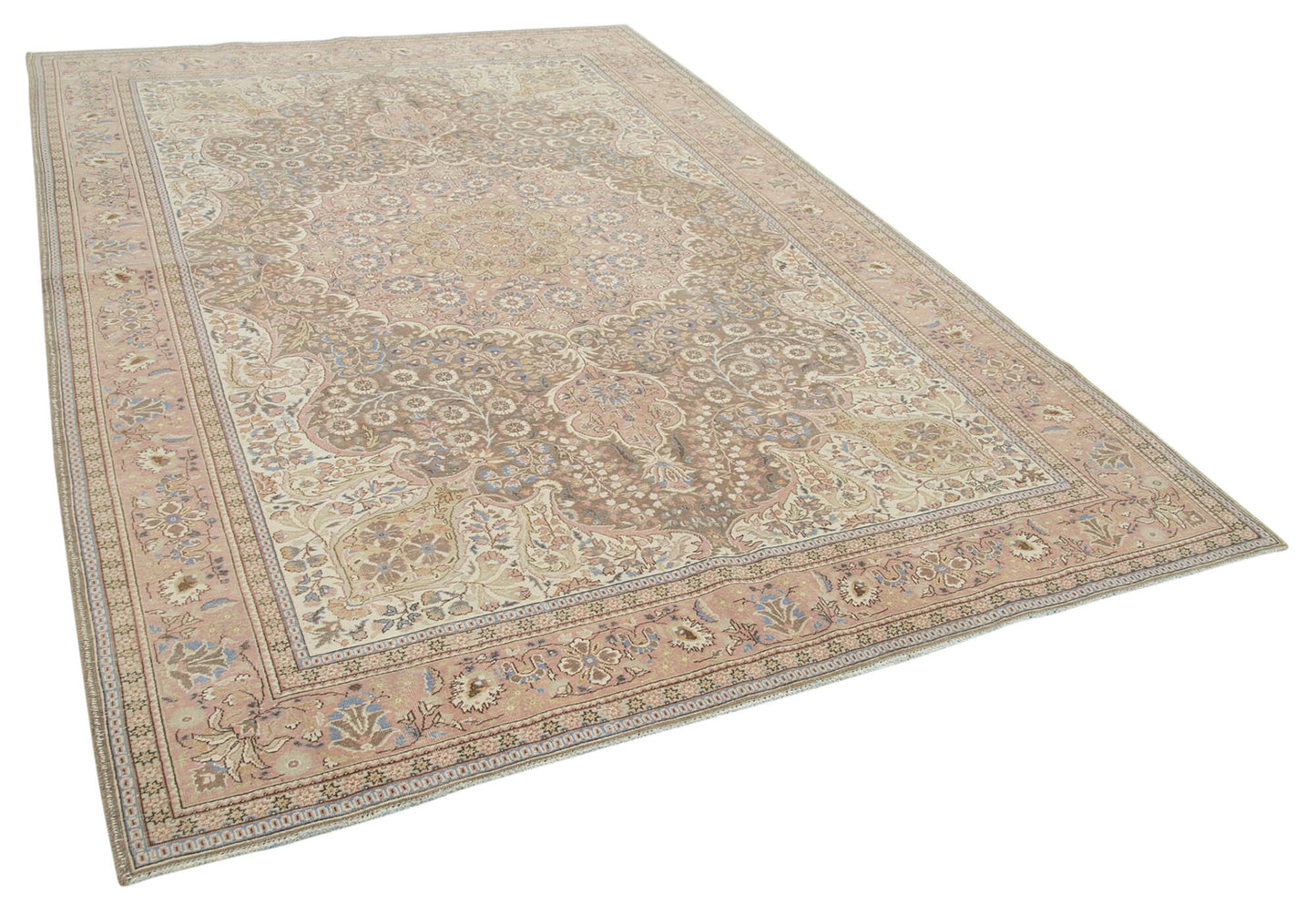 7x10 Beige Vintage Rug - 37964