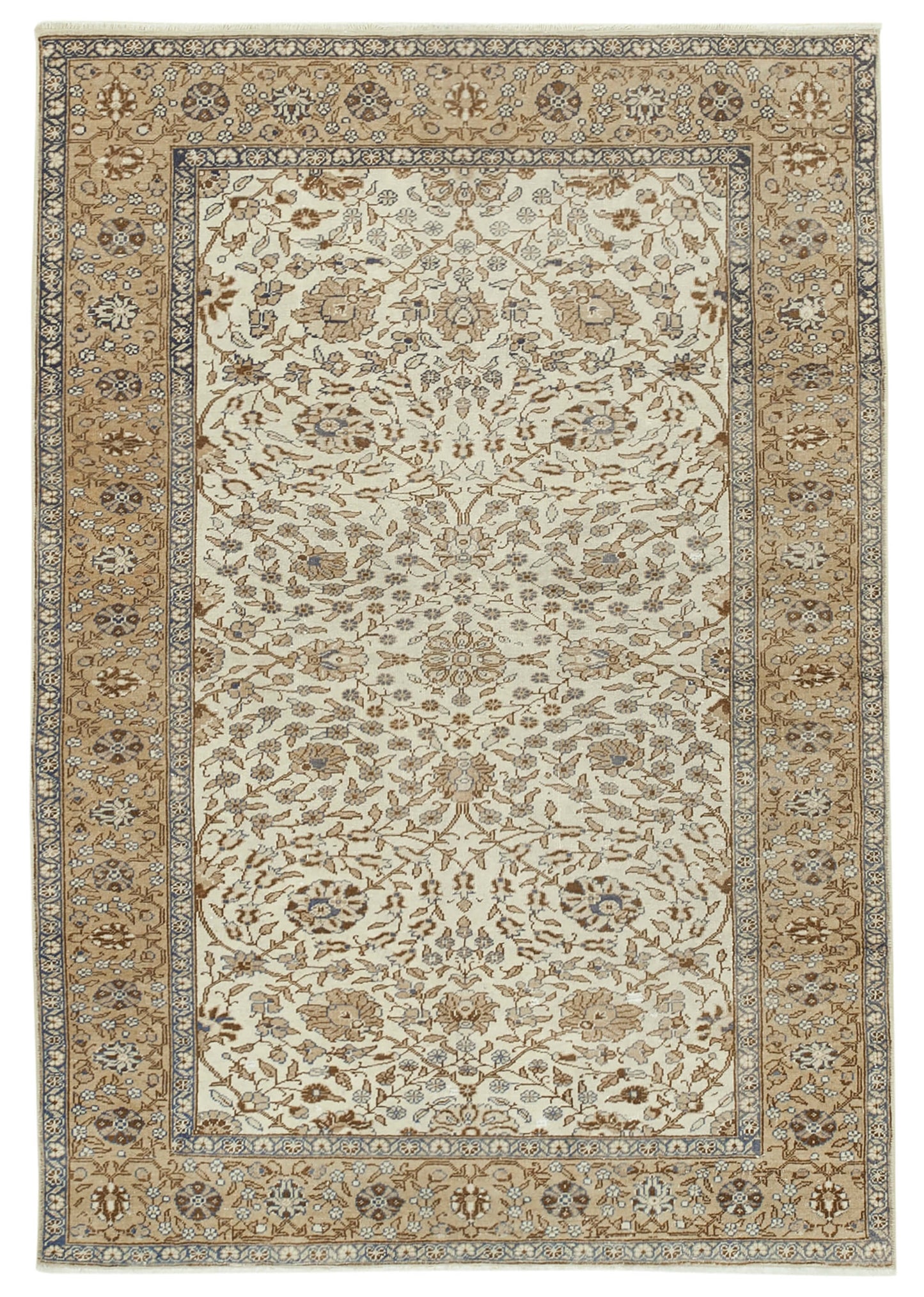 4x6 Beige Vintage Rug - 37971