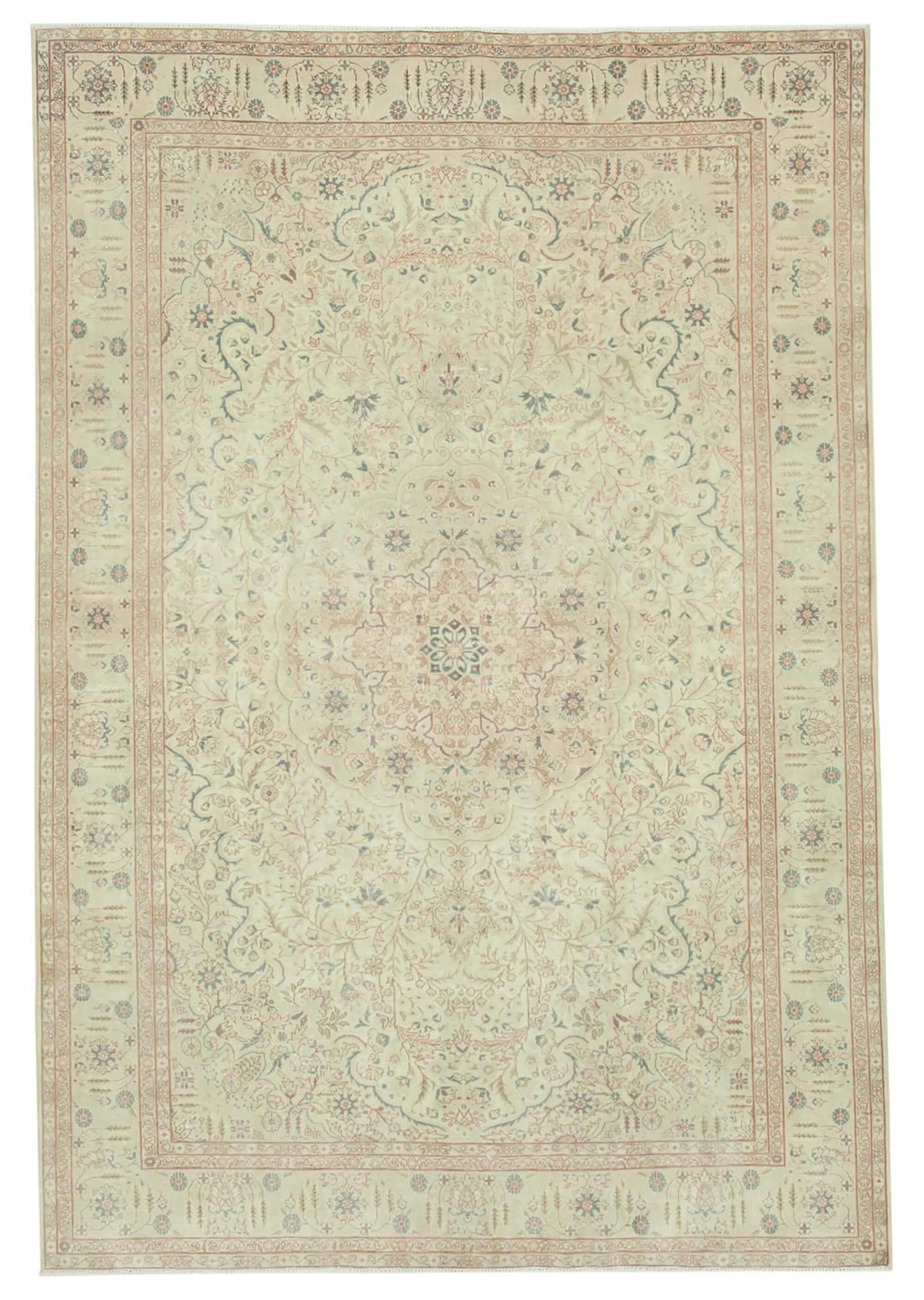 6x10 Beige Vintage Rug - 37993