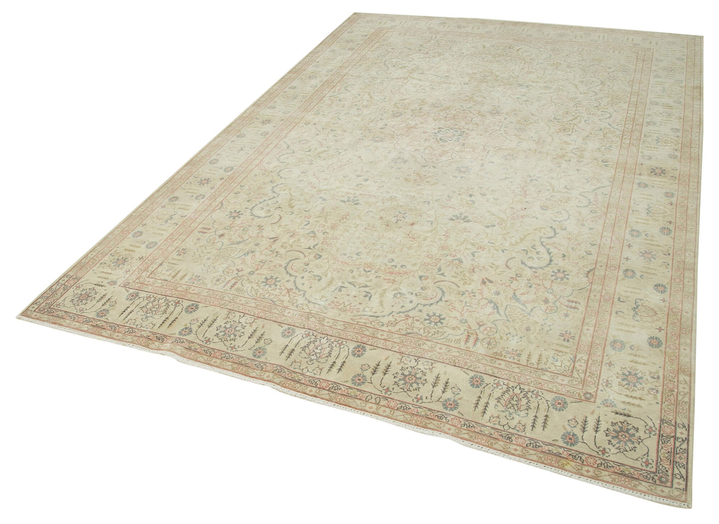 6x10 Beige Vintage Rug - 37993