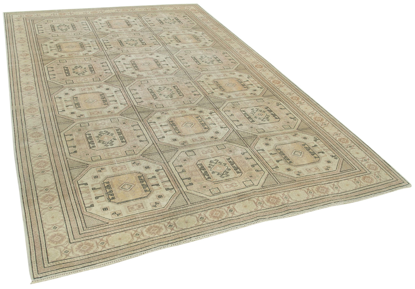 7x10 Beige Vintage Rug - 37994