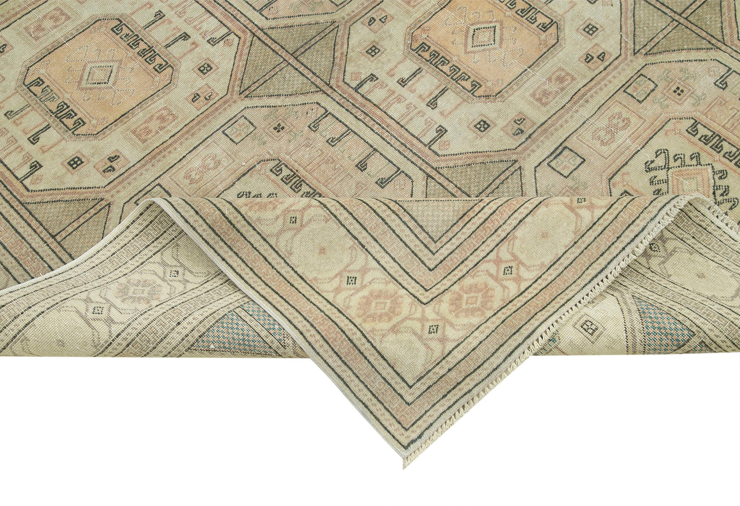 7x10 Beige Vintage Rug - 37994