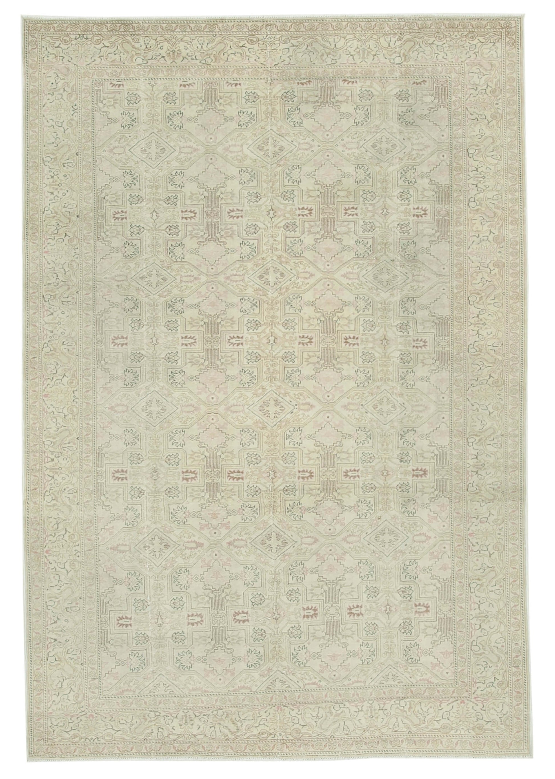 6x10 Beige Vintage Rug - 37995