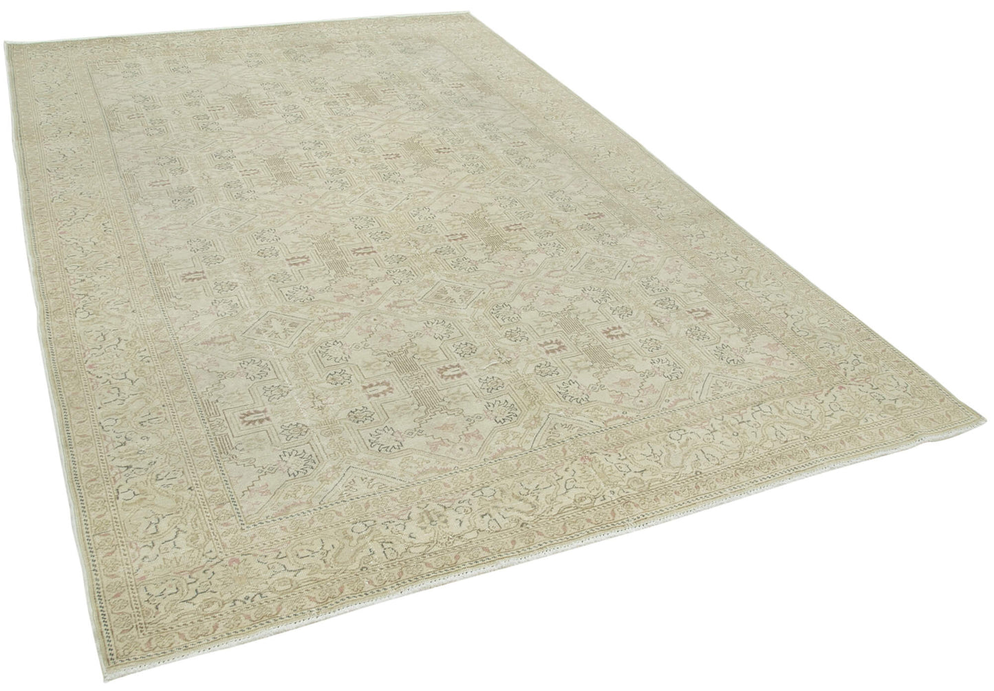 6x10 Beige Vintage Rug - 37995