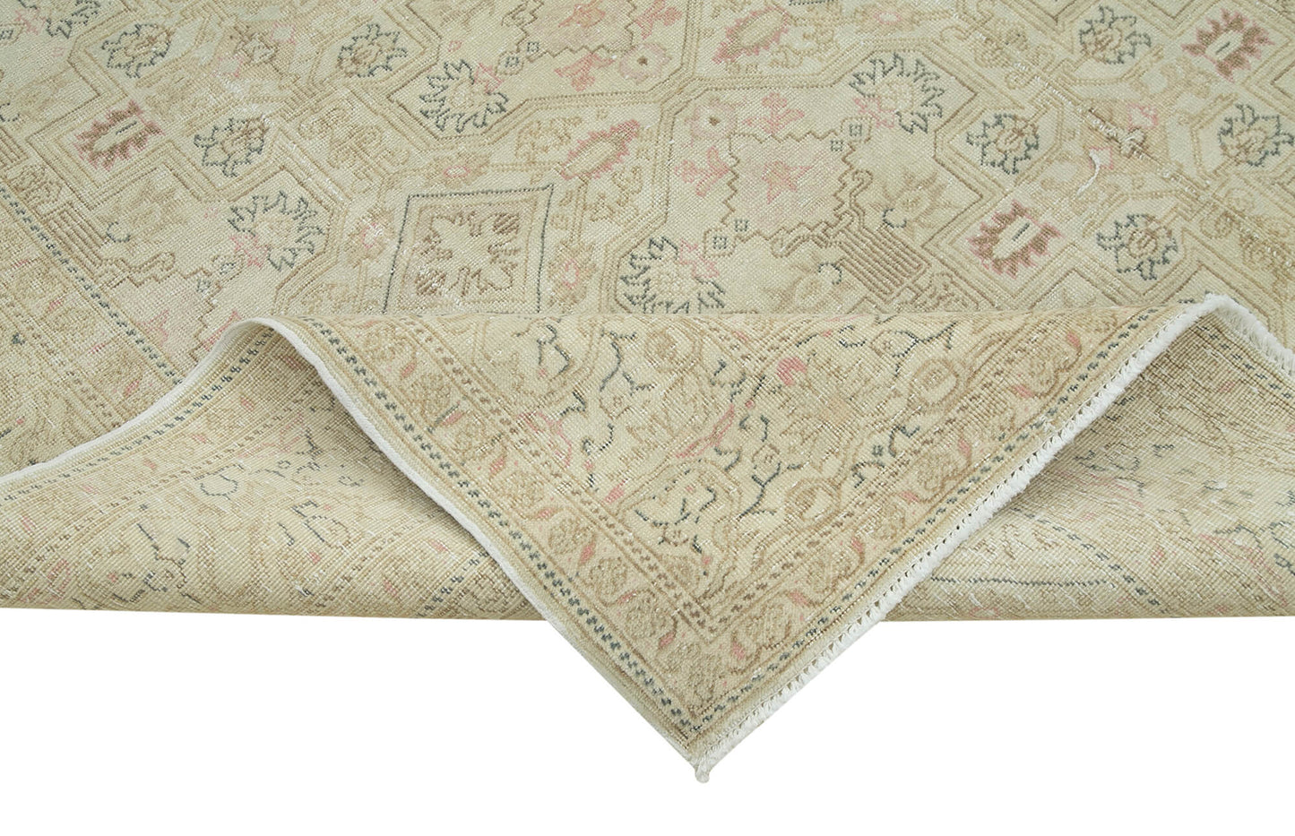 6x10 Beige Vintage Rug - 37995