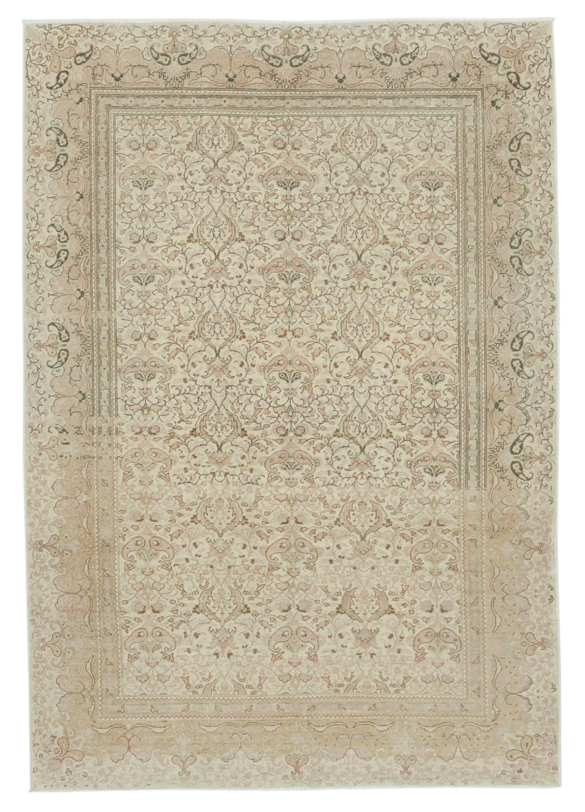 7x10 Beige Vintage Rug - 37997