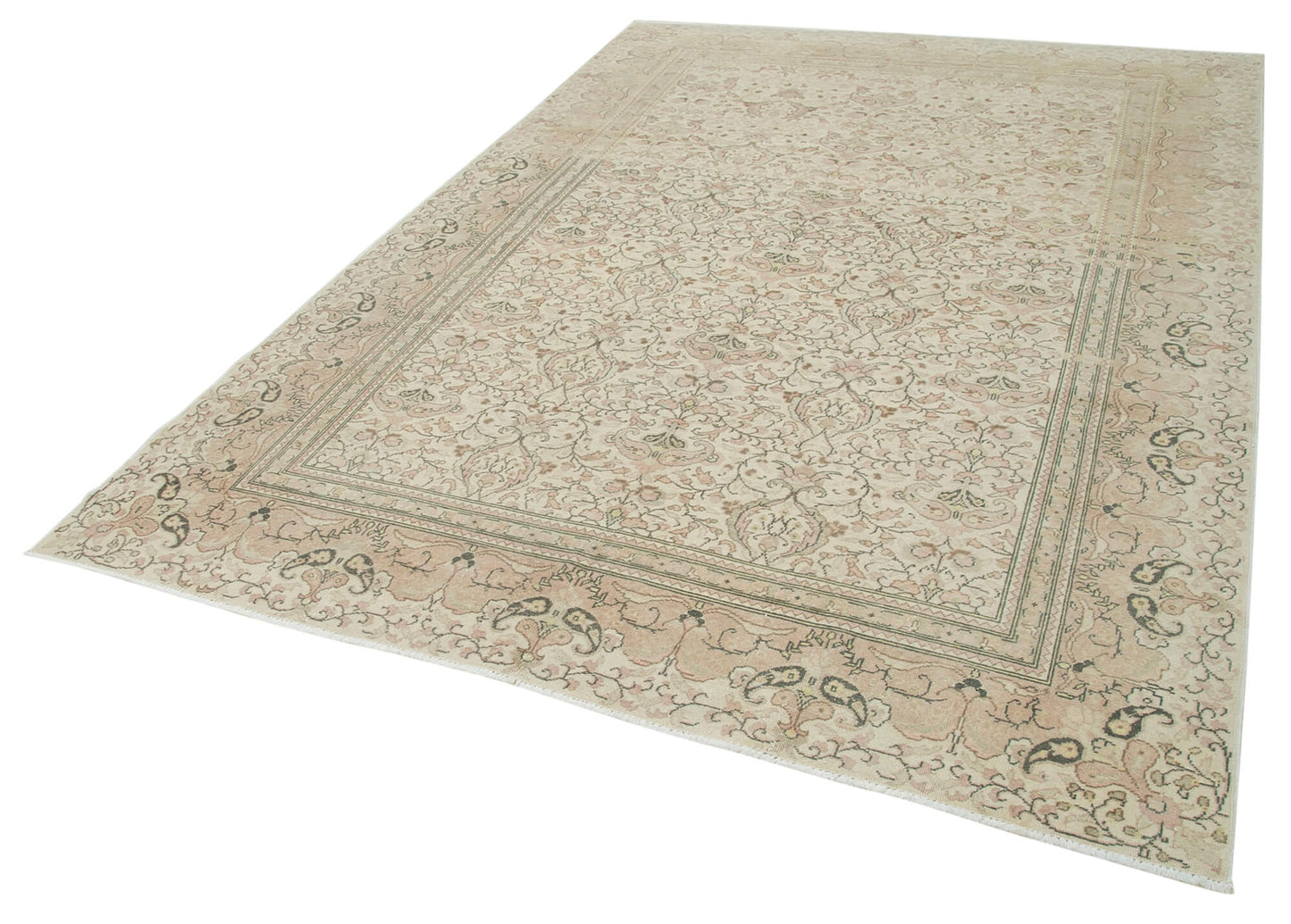 7x10 Beige Vintage Rug - 37997