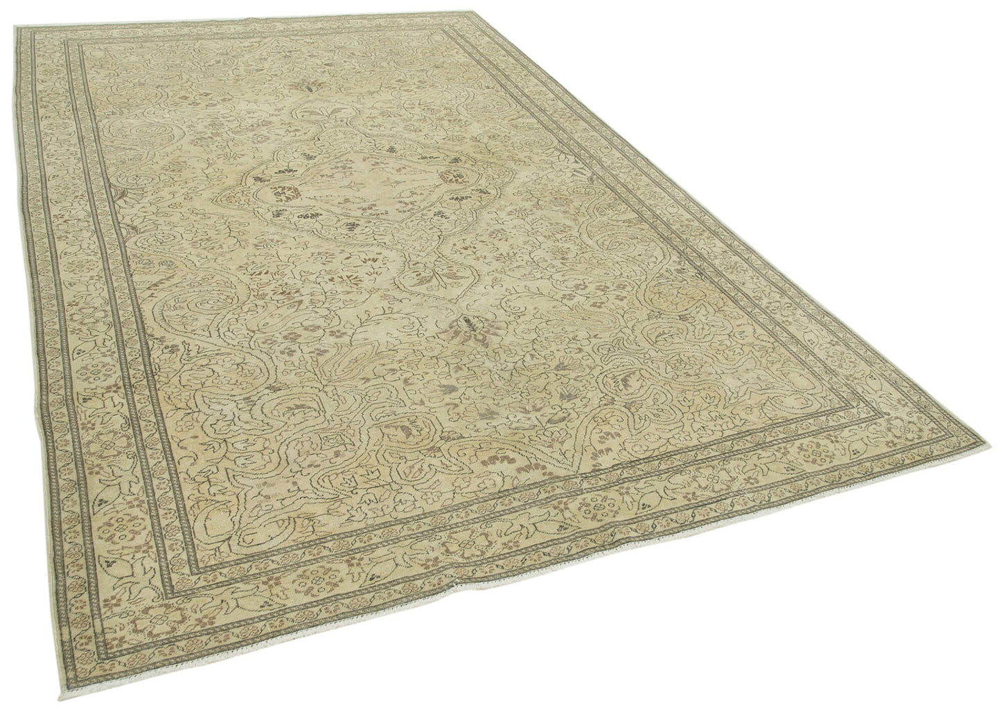 6x10 Beige Vintage Rug - 38000