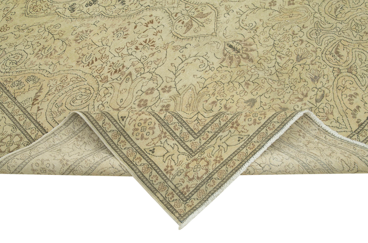 6x10 Beige Vintage Rug - 38000