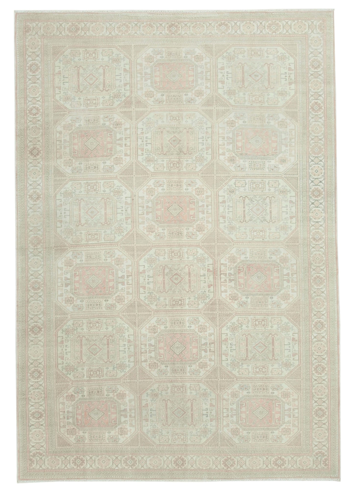 6x9 Beige Vintage Rug - 38001