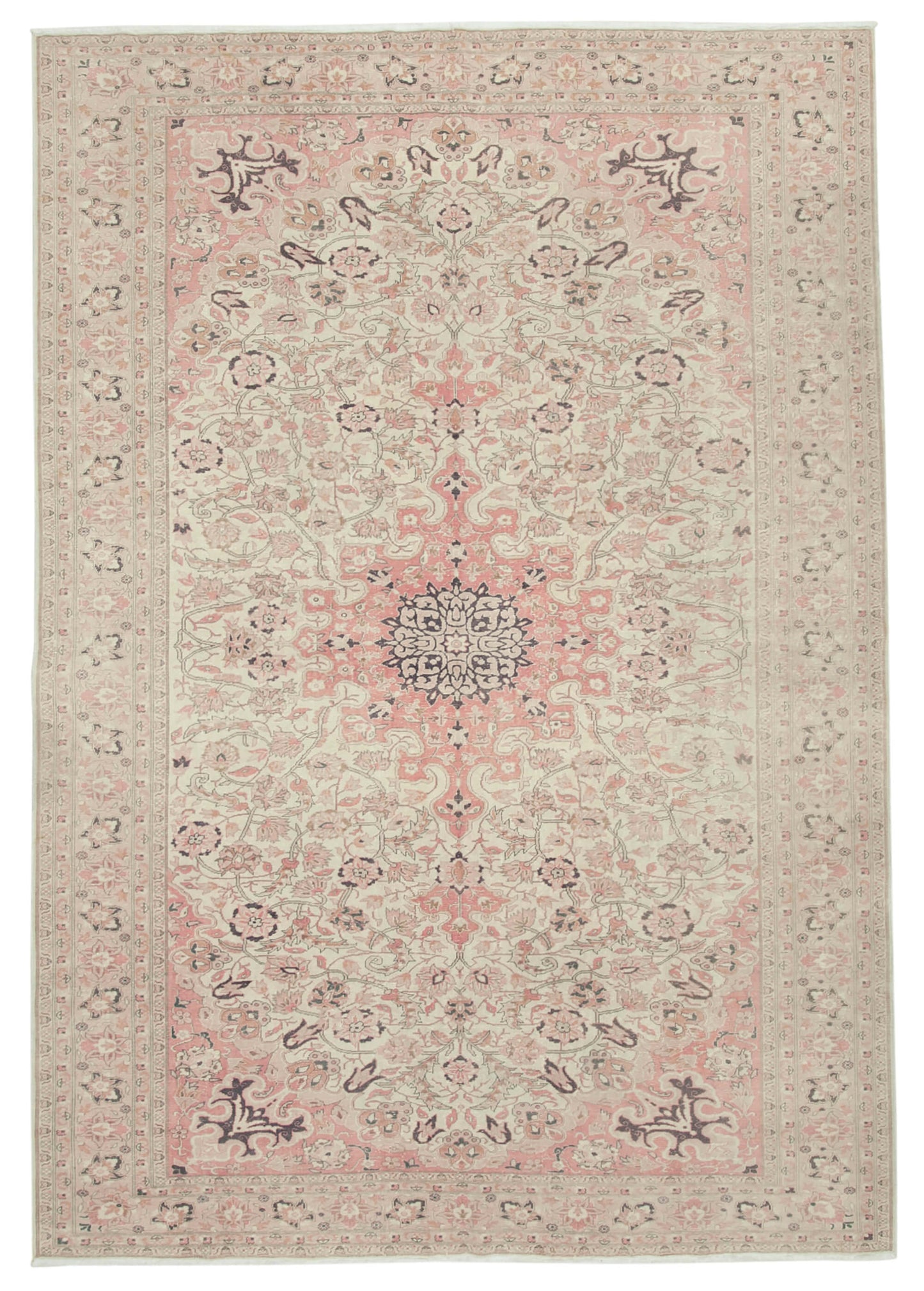 8x12 Beige Vintage Rug - 38003