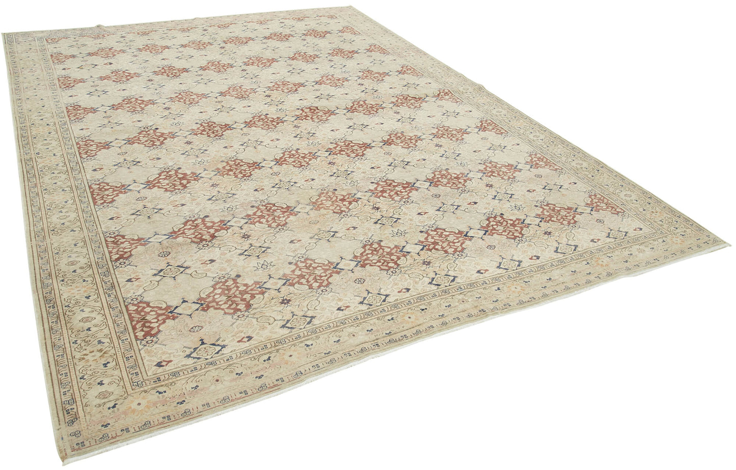 8x11 Beige Vintage Rug - 38005