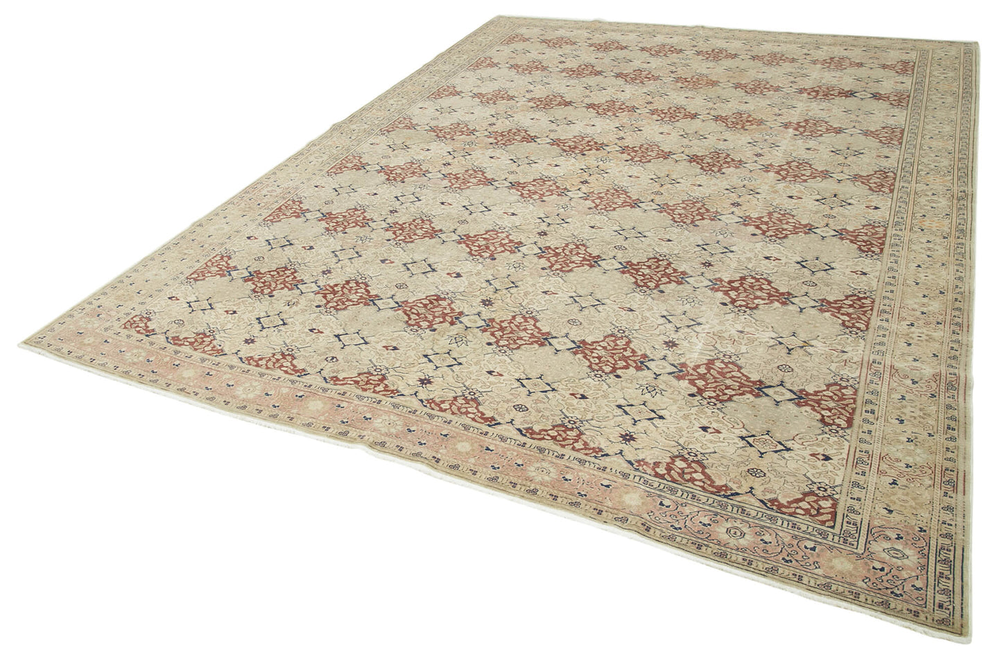 8x11 Beige Vintage Rug - 38005